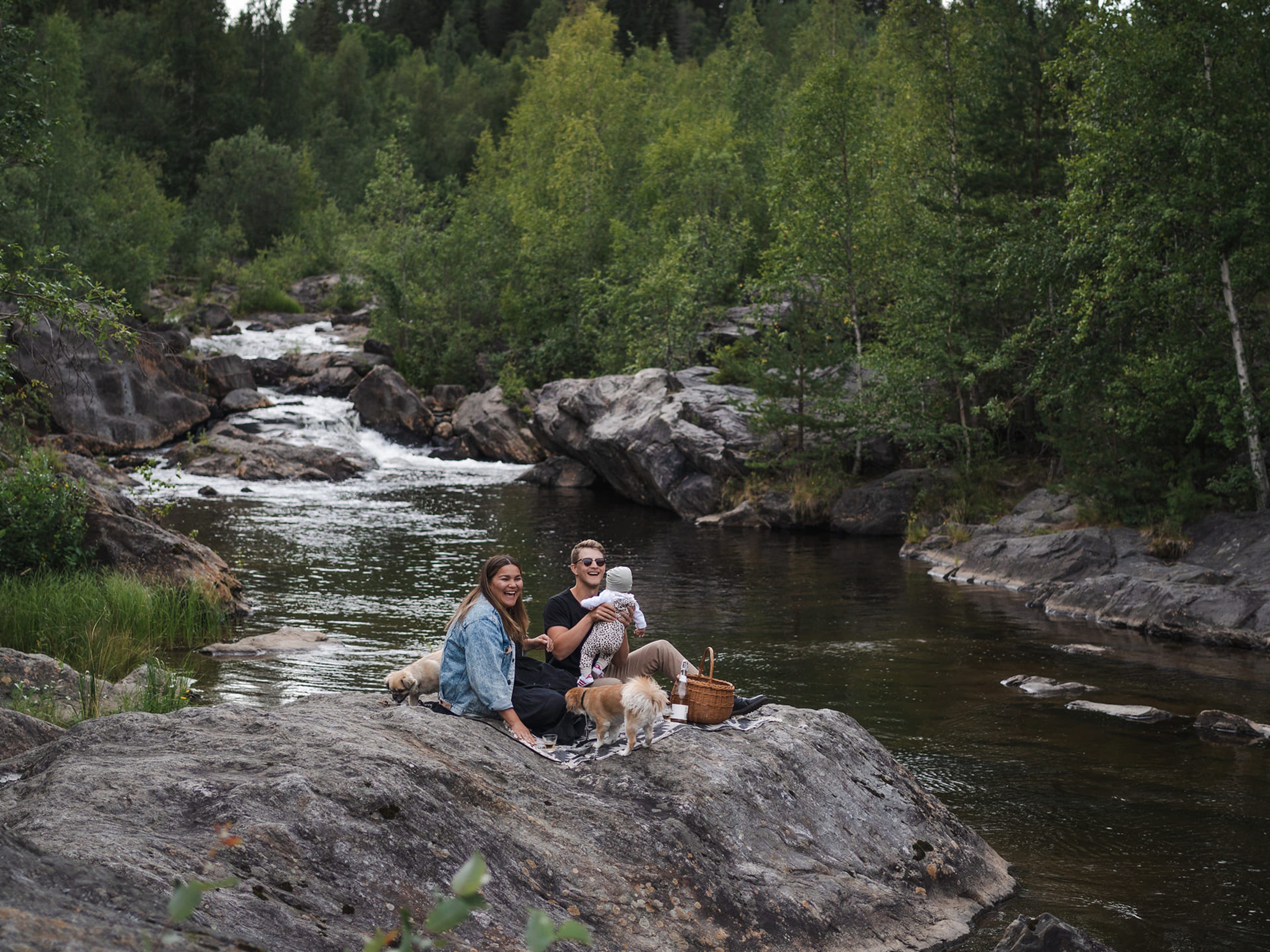Picknick vid floden
