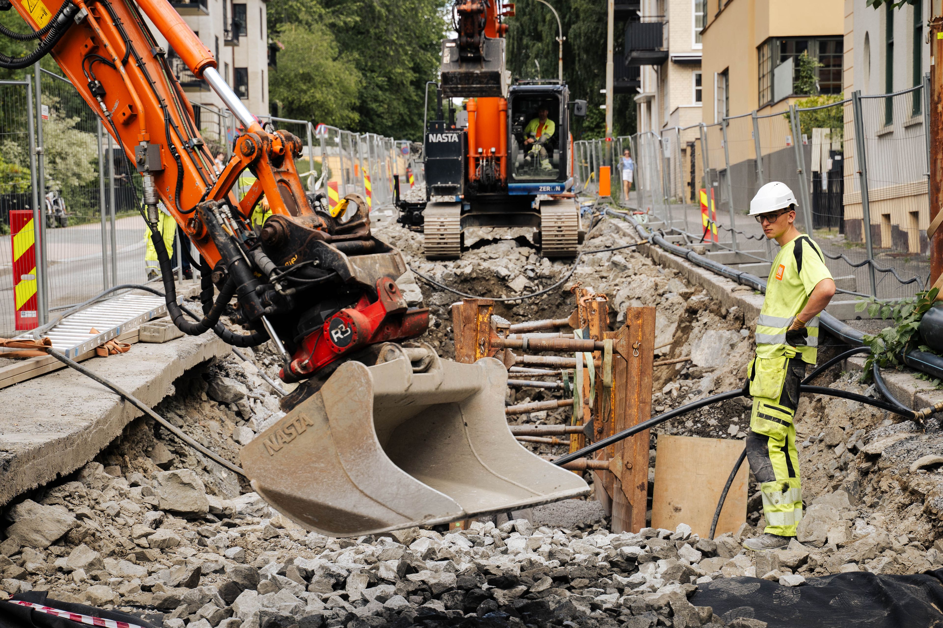 Bilde av en graver i Gabels gate i Oslo. 