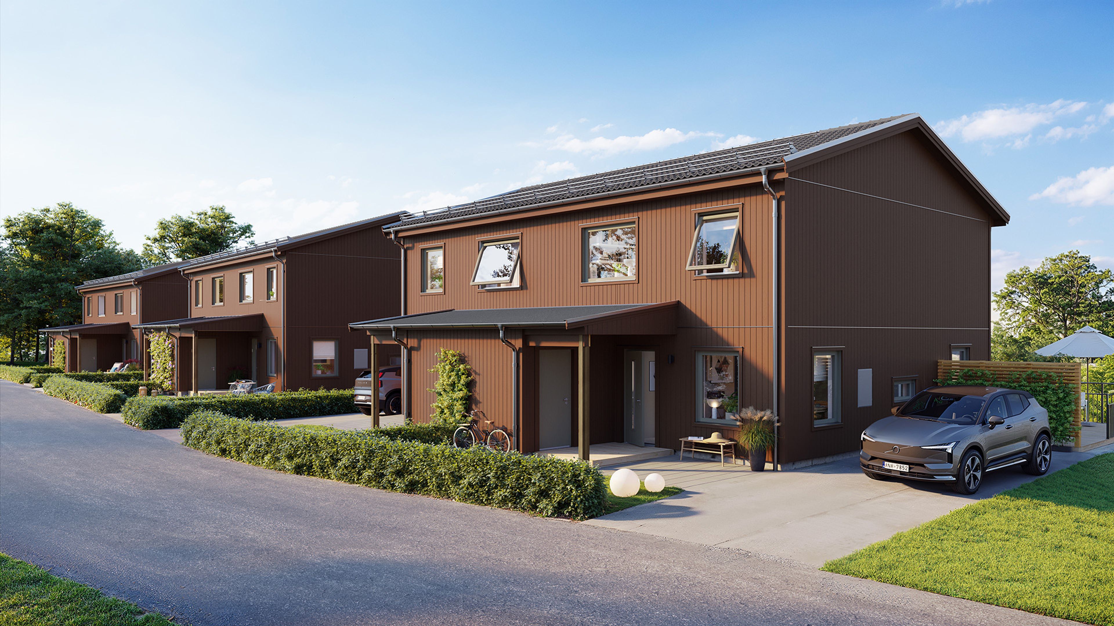 Gatuvy från parhus 106 kvm