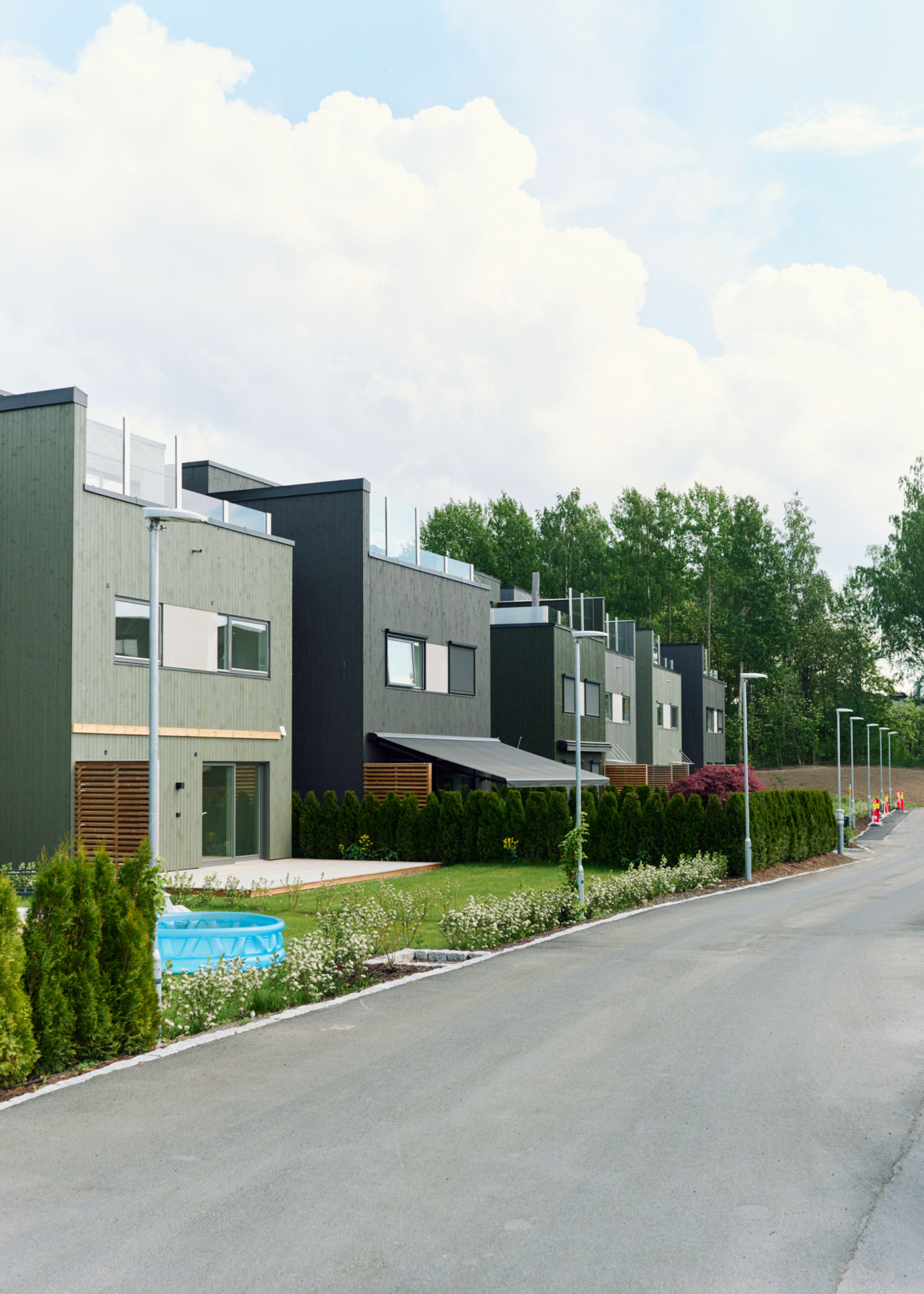 Fasade på boliger i OBOS Block Watne-prosjektet Støa Furuberget på Hamar