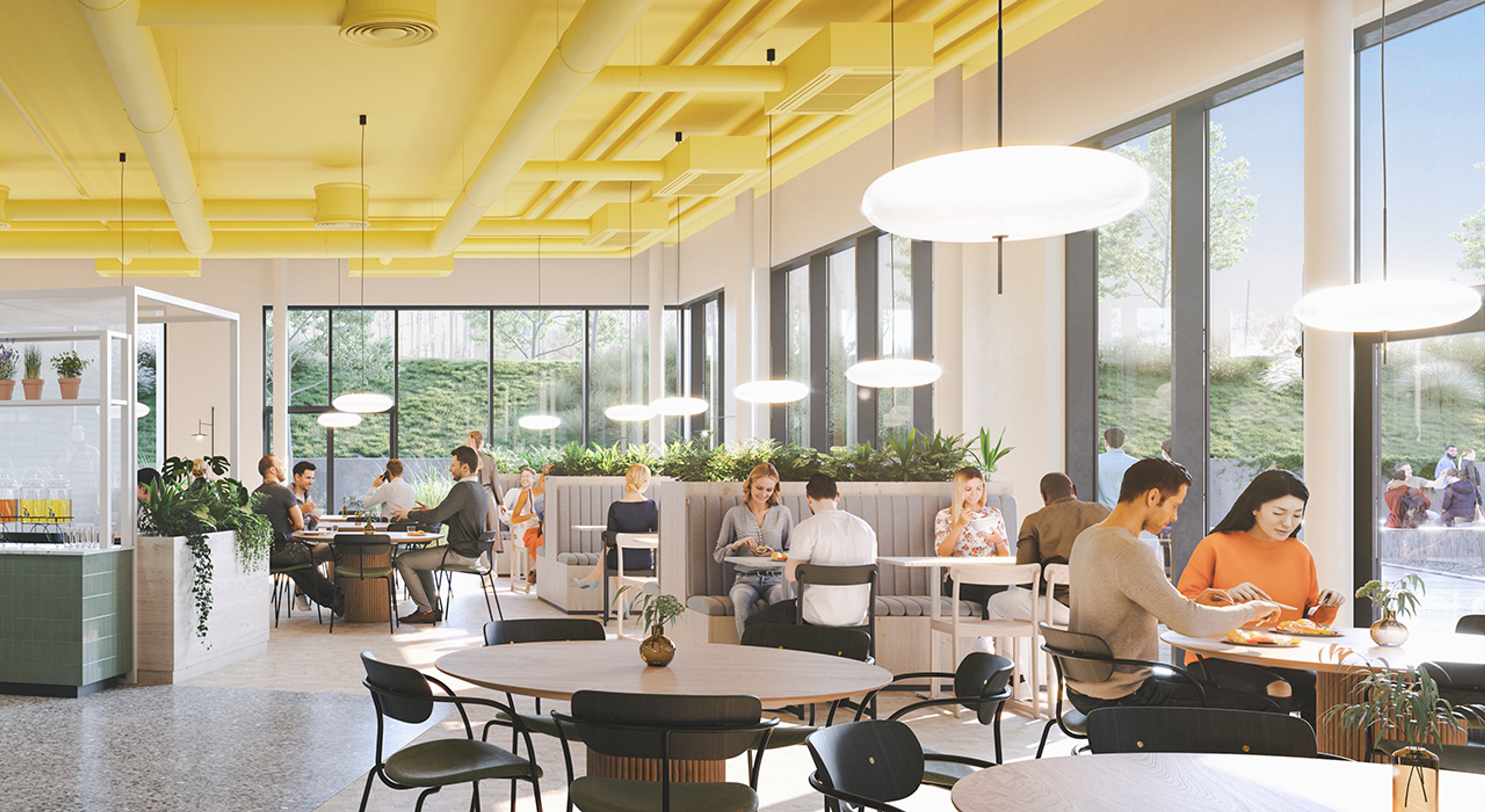 Personalrestaurant i 1 etasje i Construction City.