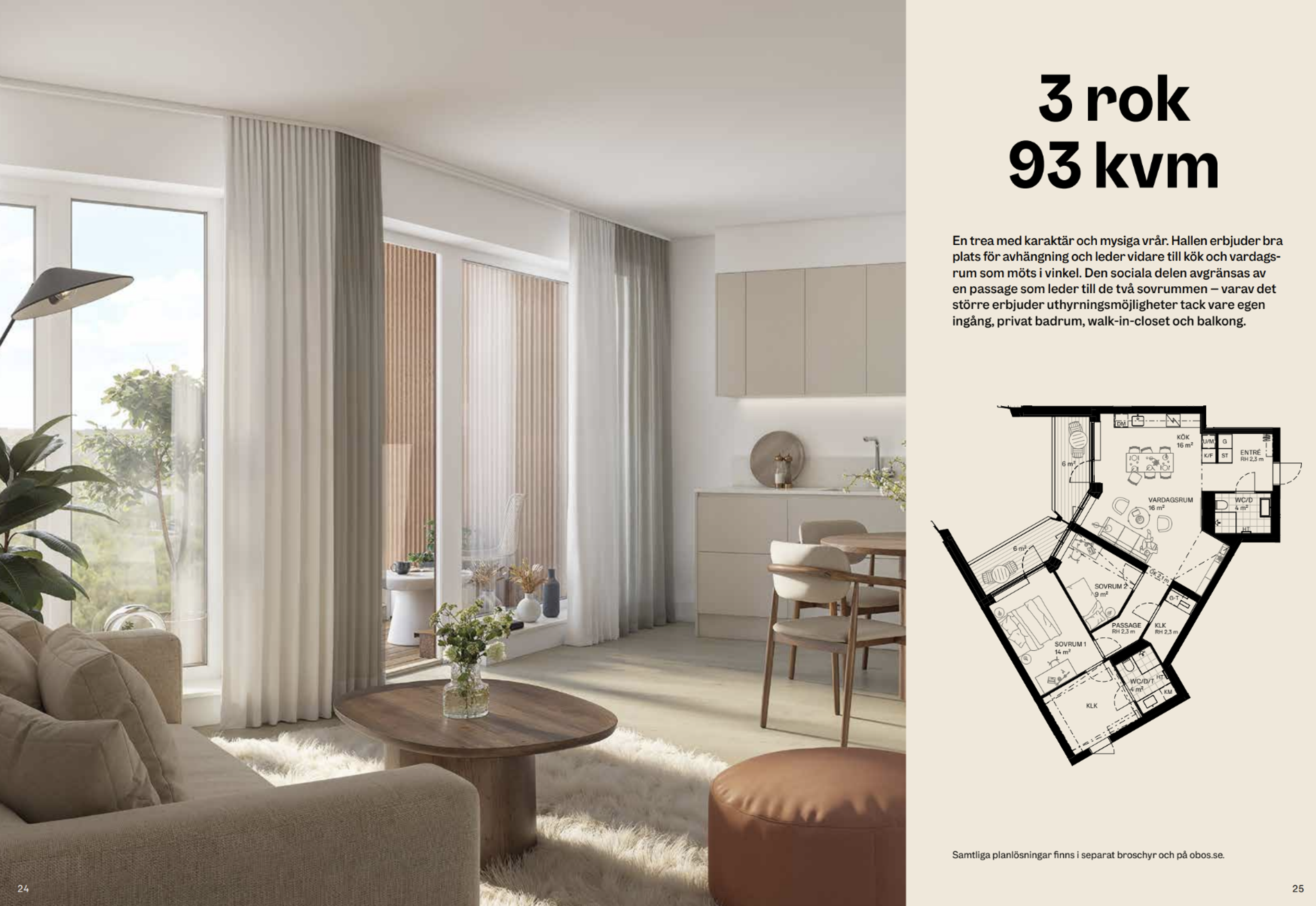 Stadsljus lägenhet 3rok (93kvm)