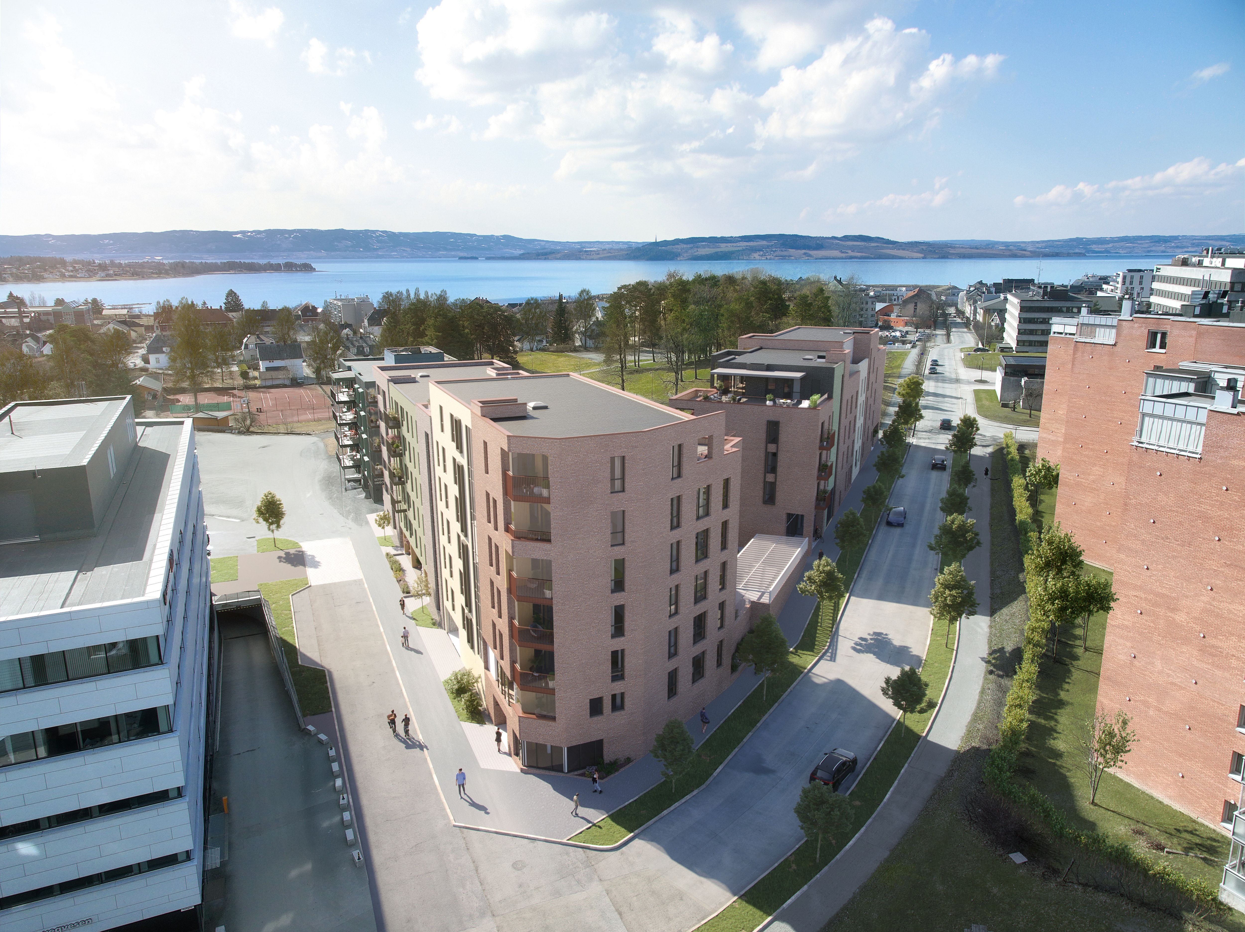 Fasaden til boligprosjektet Seterløkka på Hamar