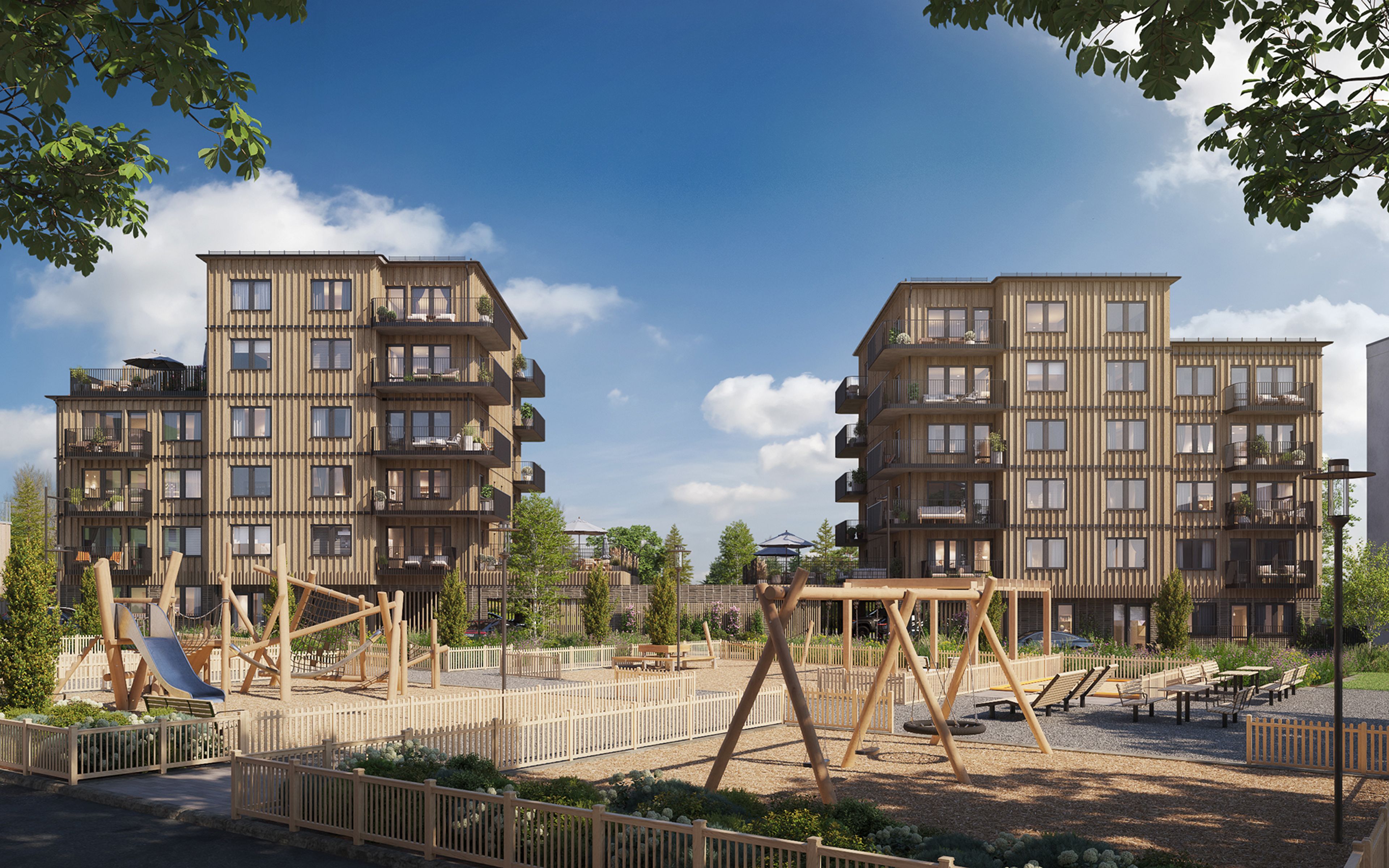 Vy från lekpark
