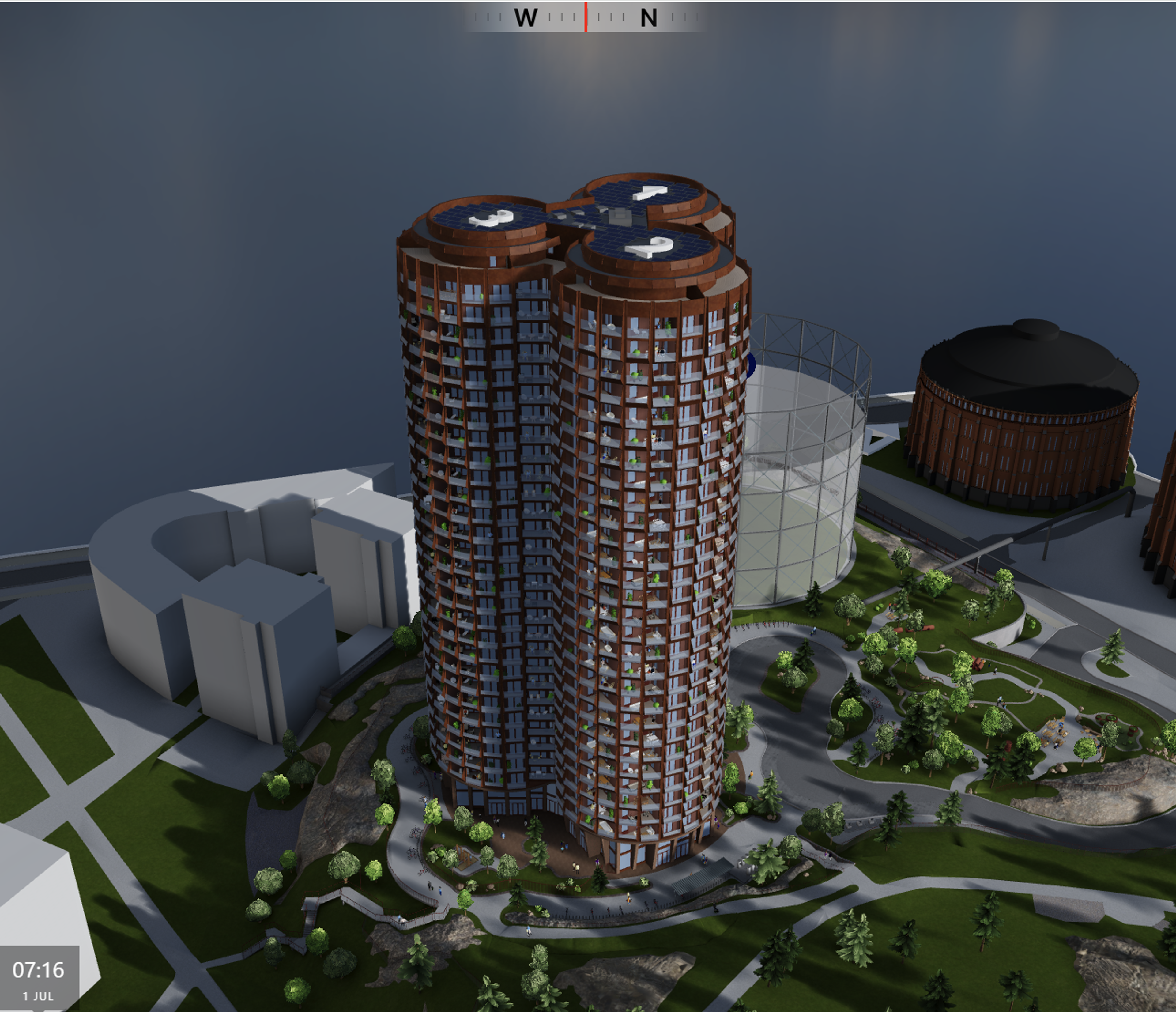 Solstudie för Stadsljus