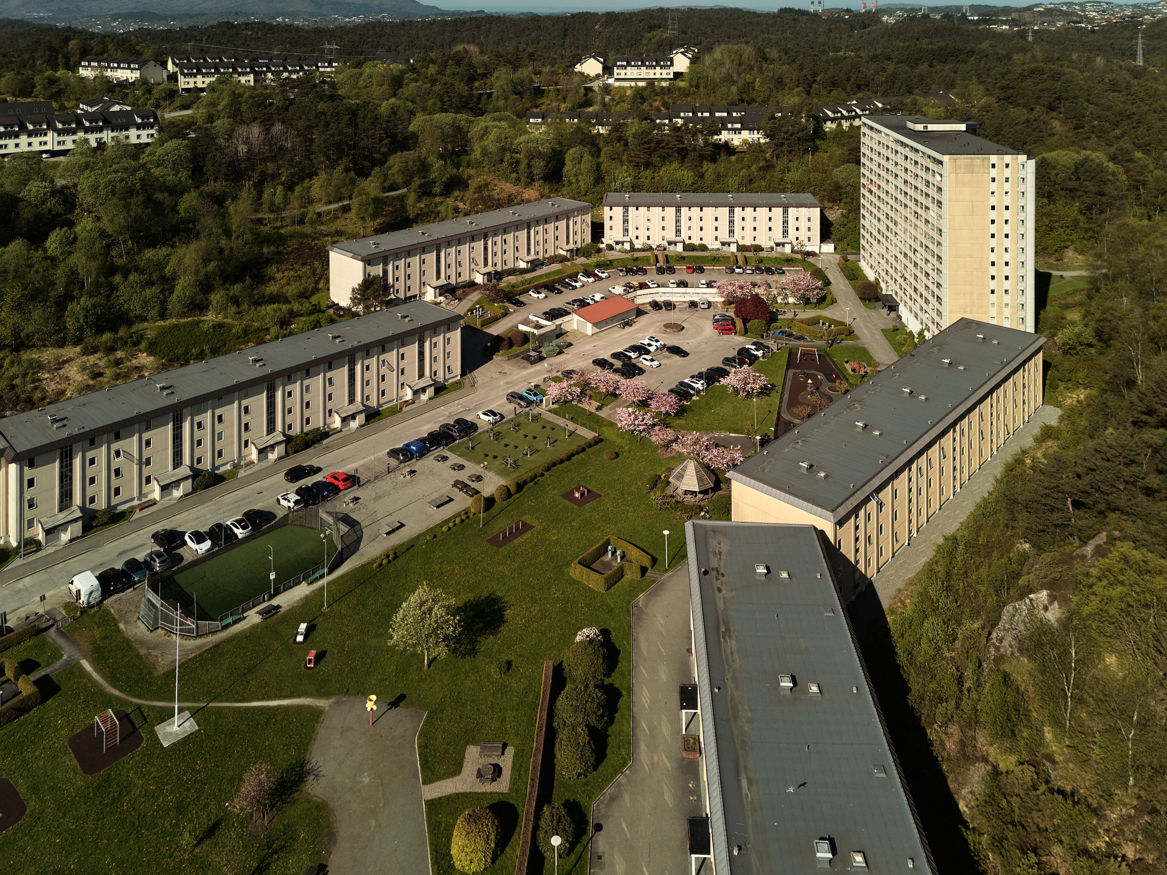 Oversiktsbilde over borettslaget Vestre i Bergen.