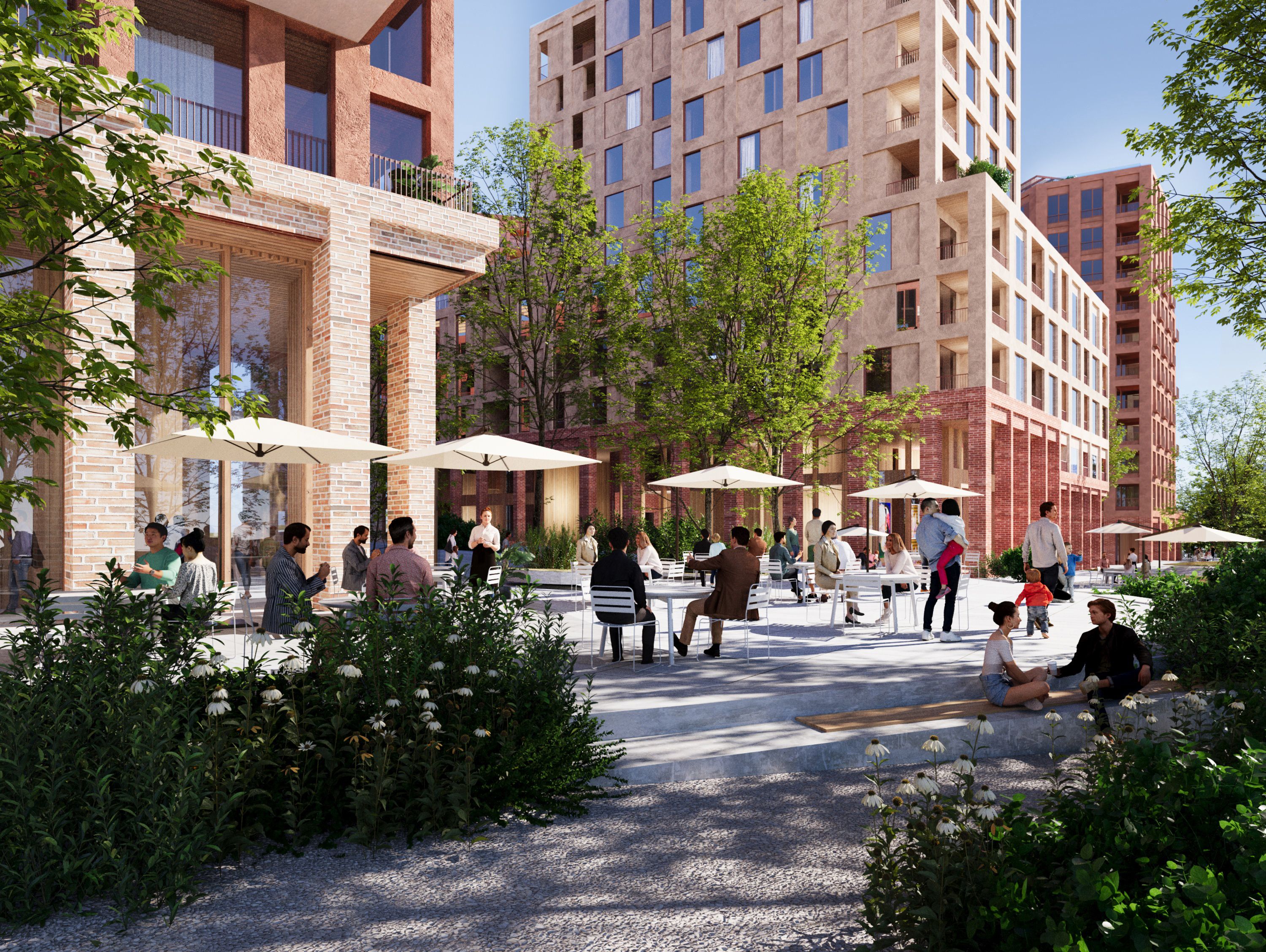 Illustrasjon av boligprosjektet Fornebu Sør