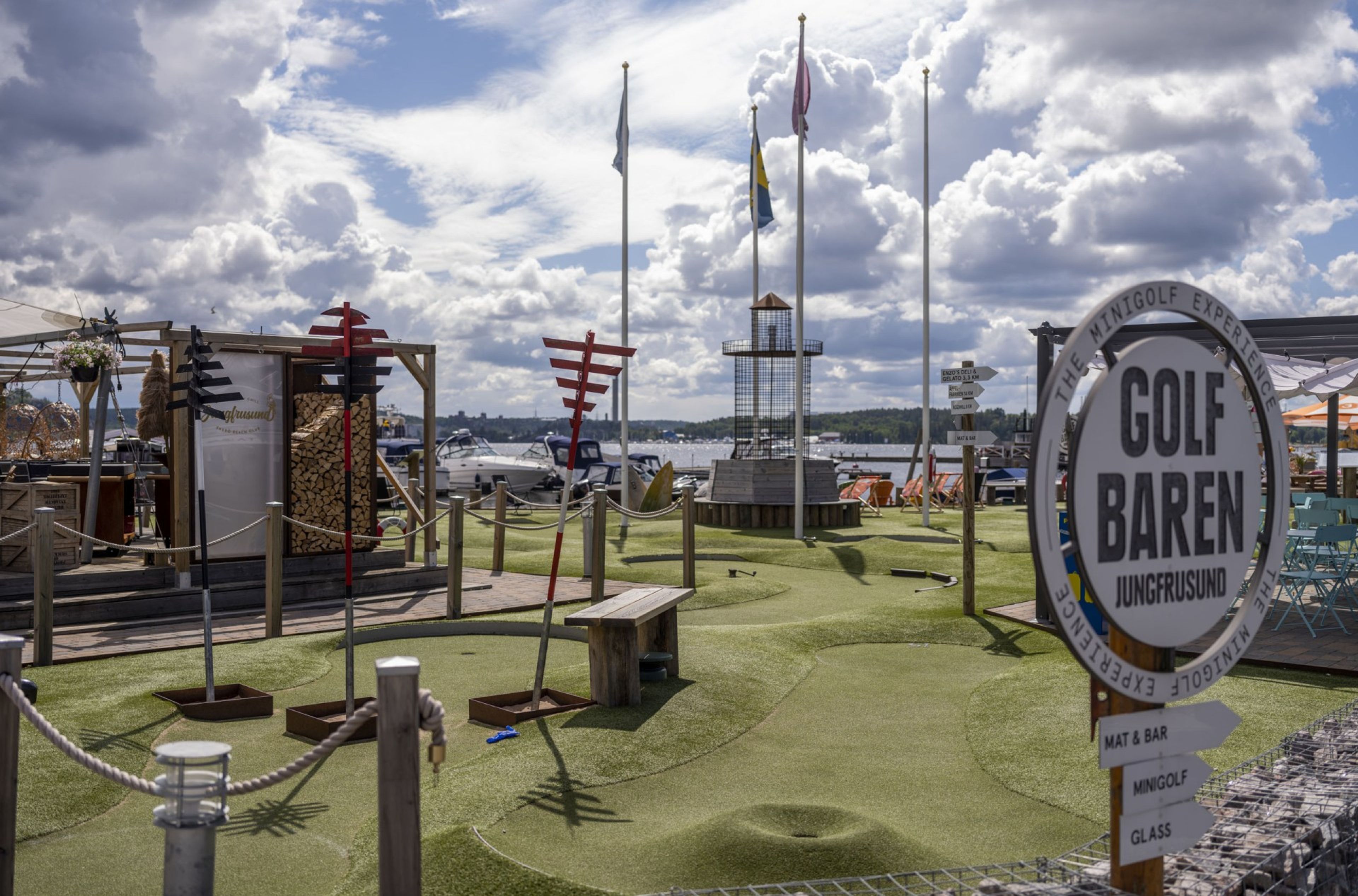 Miljöbild: minigolfbana