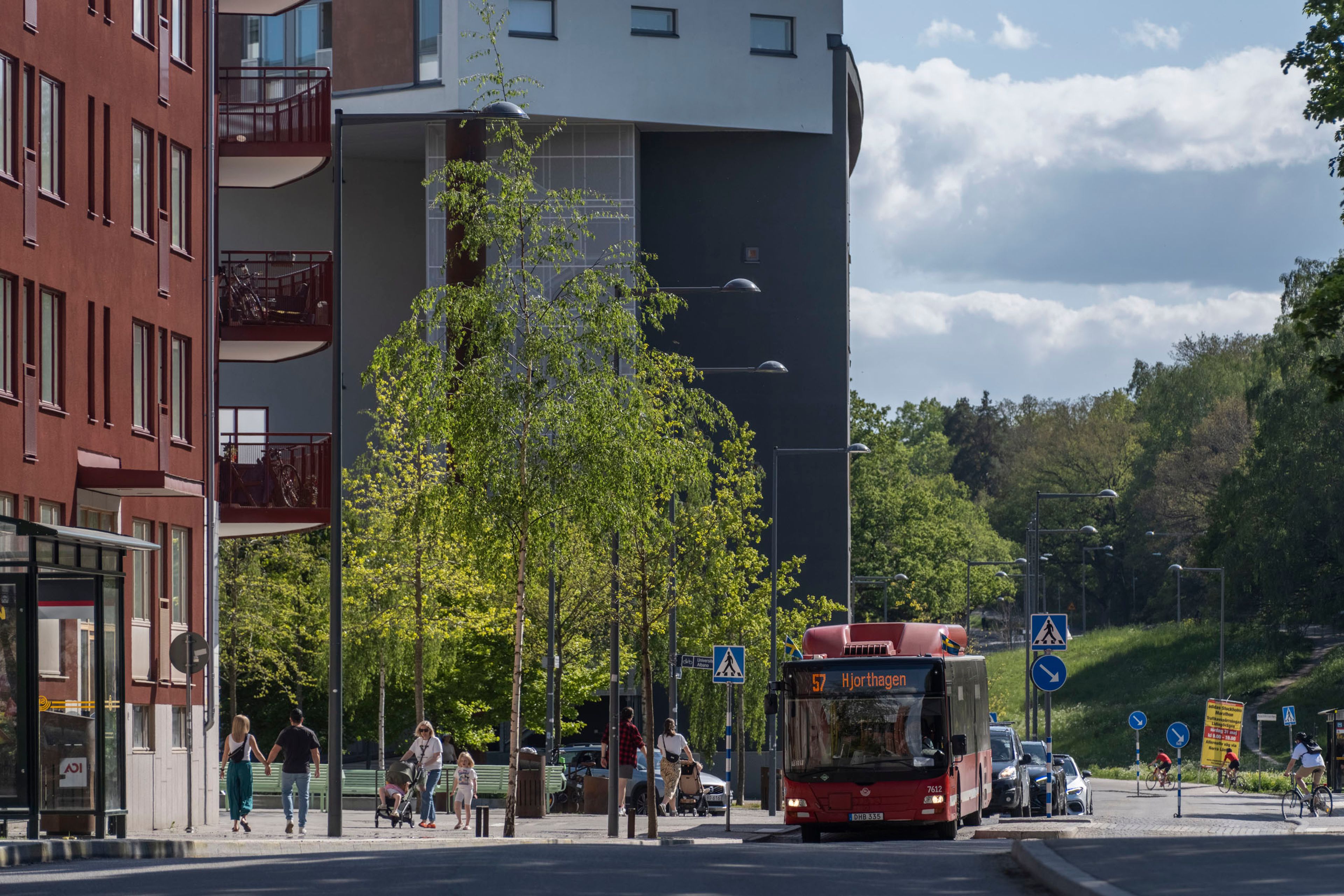 Buss i Norra Djurgårdsstaden