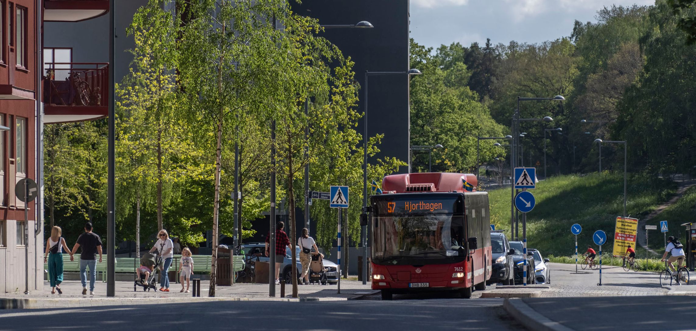 Buss i Norra Djurgårdsstaden