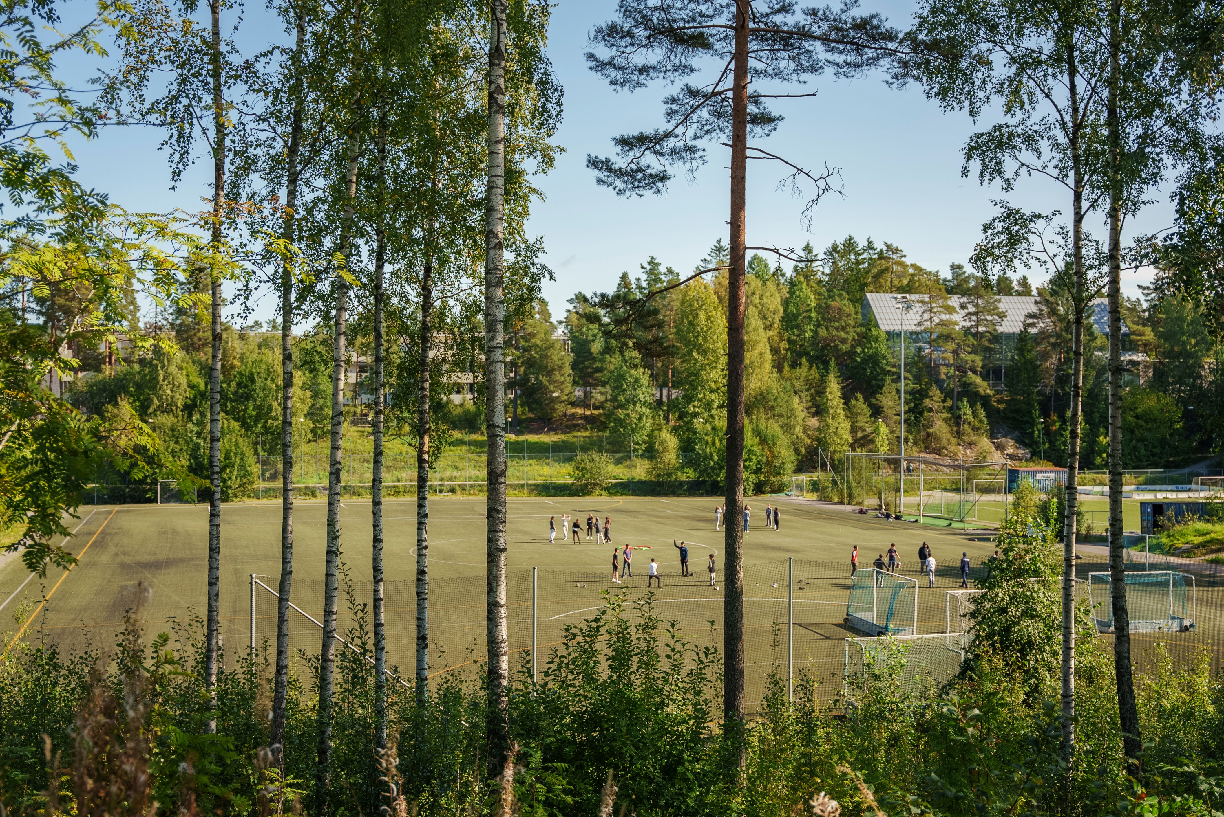 Bilde av fotballbane på Mortensrud.