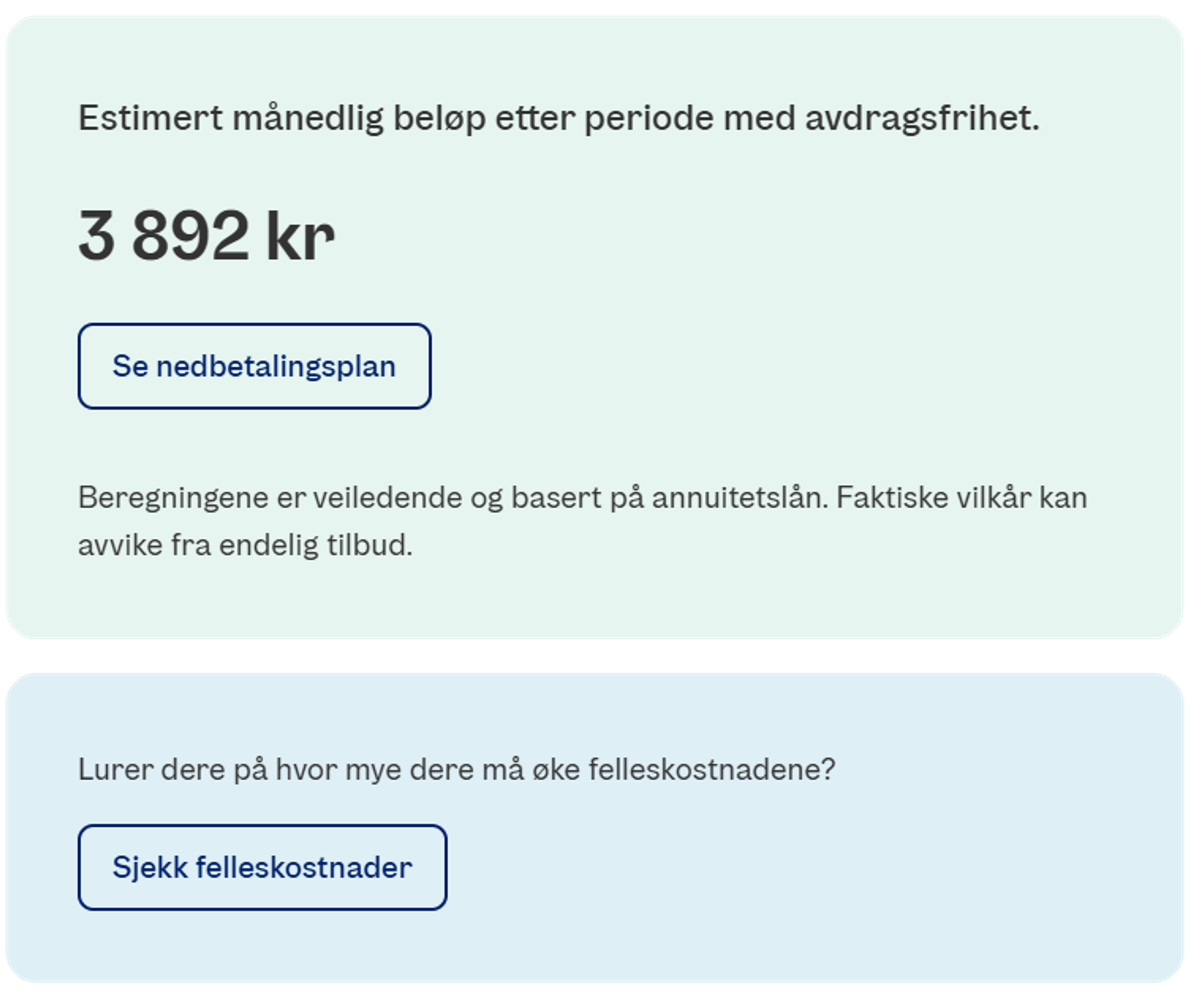 Illustrasjon av lånekalkulator