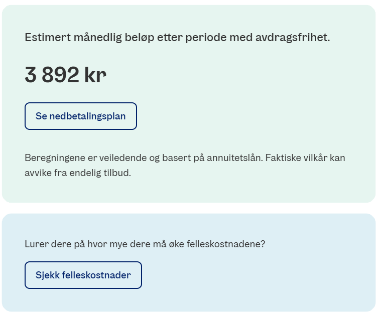 Illustrasjon av lånekalkulator