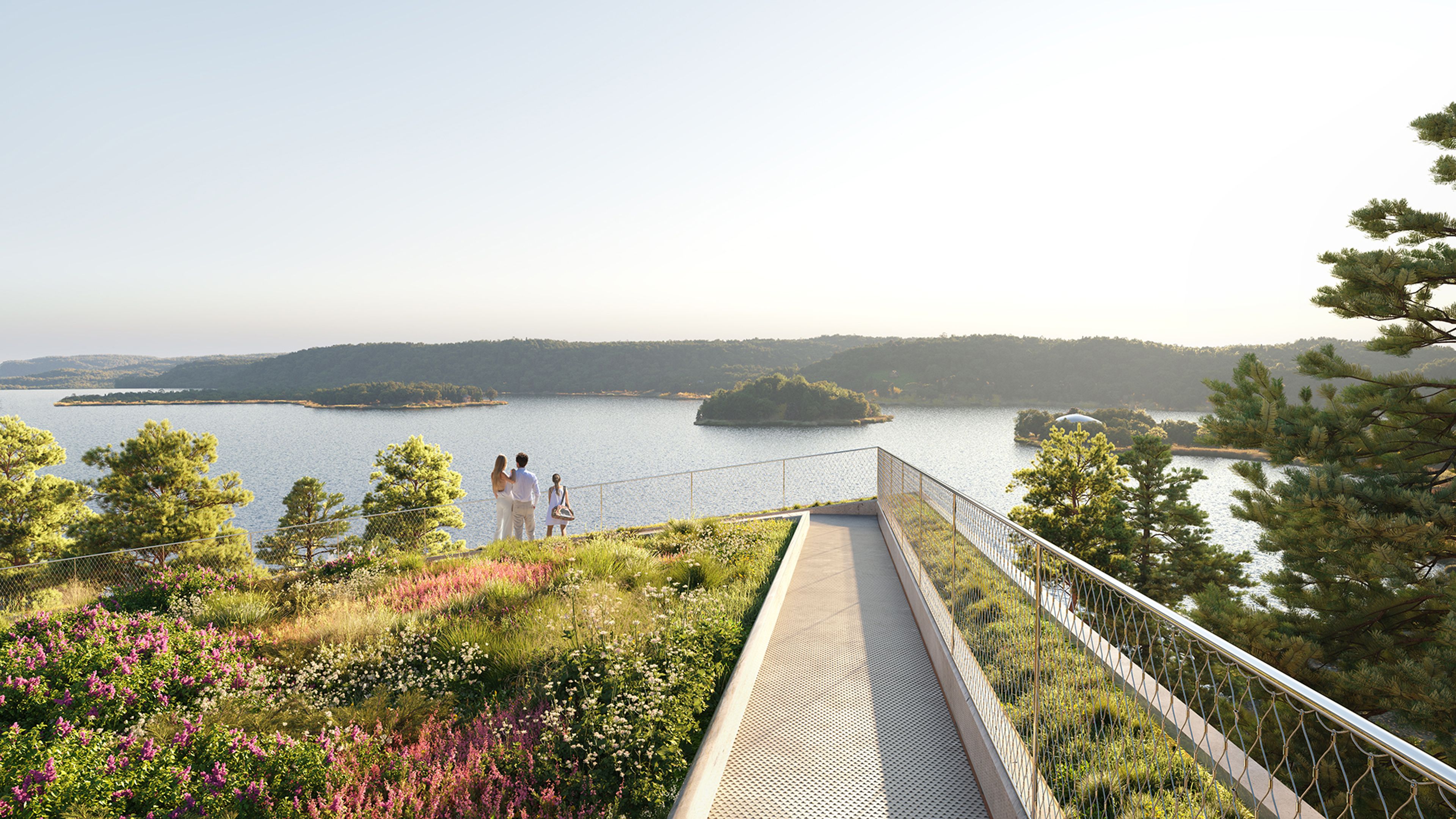 Promenadstråk med utsikt över Landvettersjön