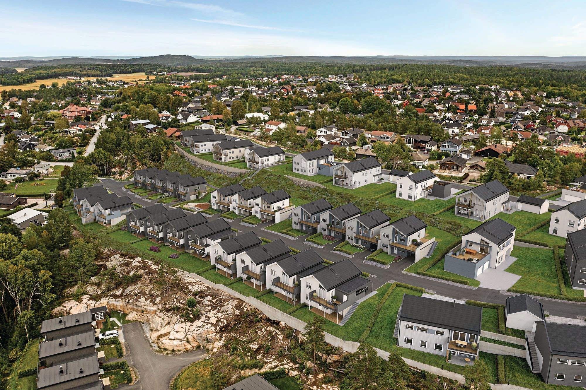 Oversiktsillustrasjon av området på Begbyåsen Tyritoppen
