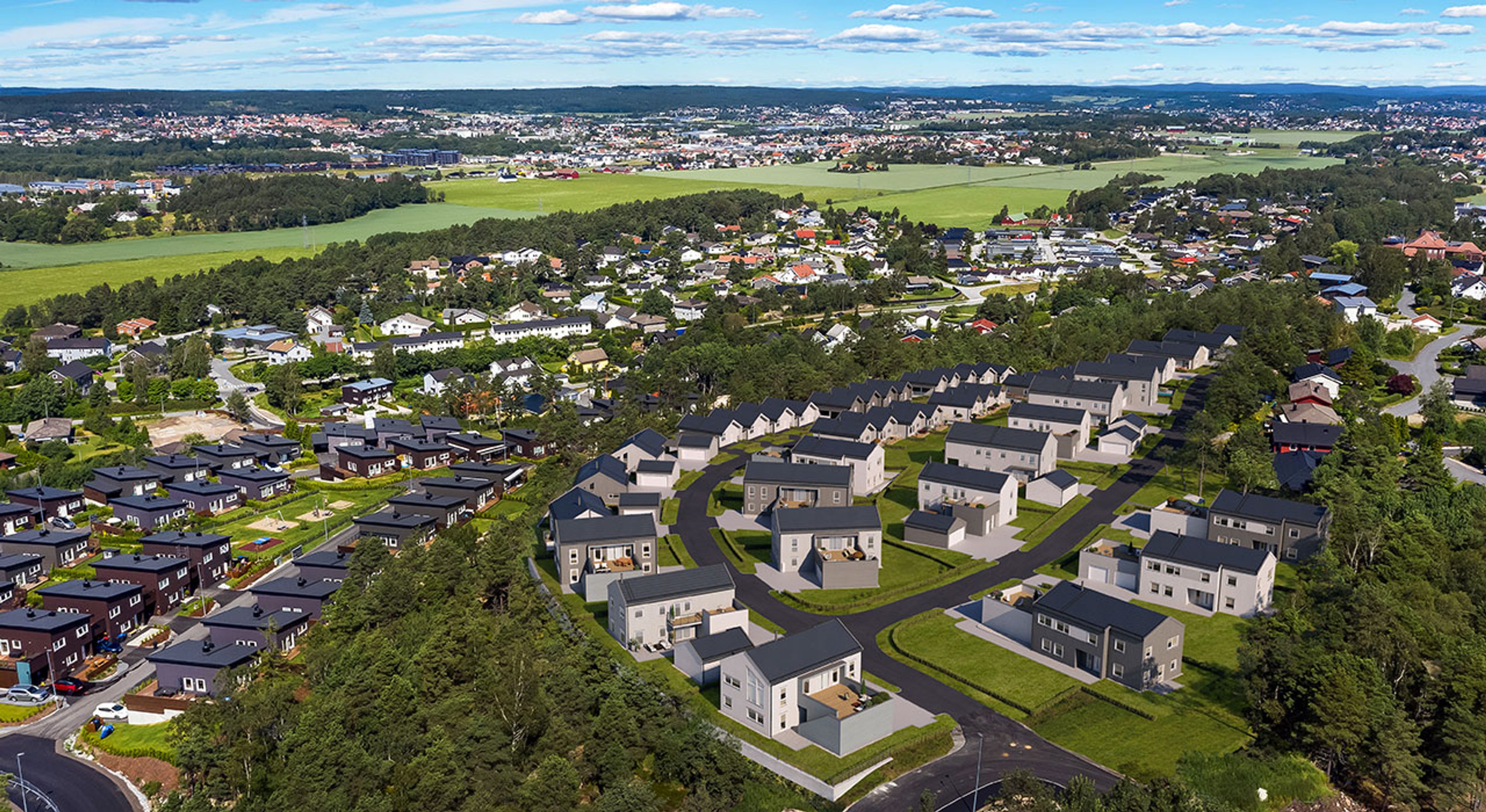 Oversiktsillustrasjon over området på Begbyåsen Tyritoppen