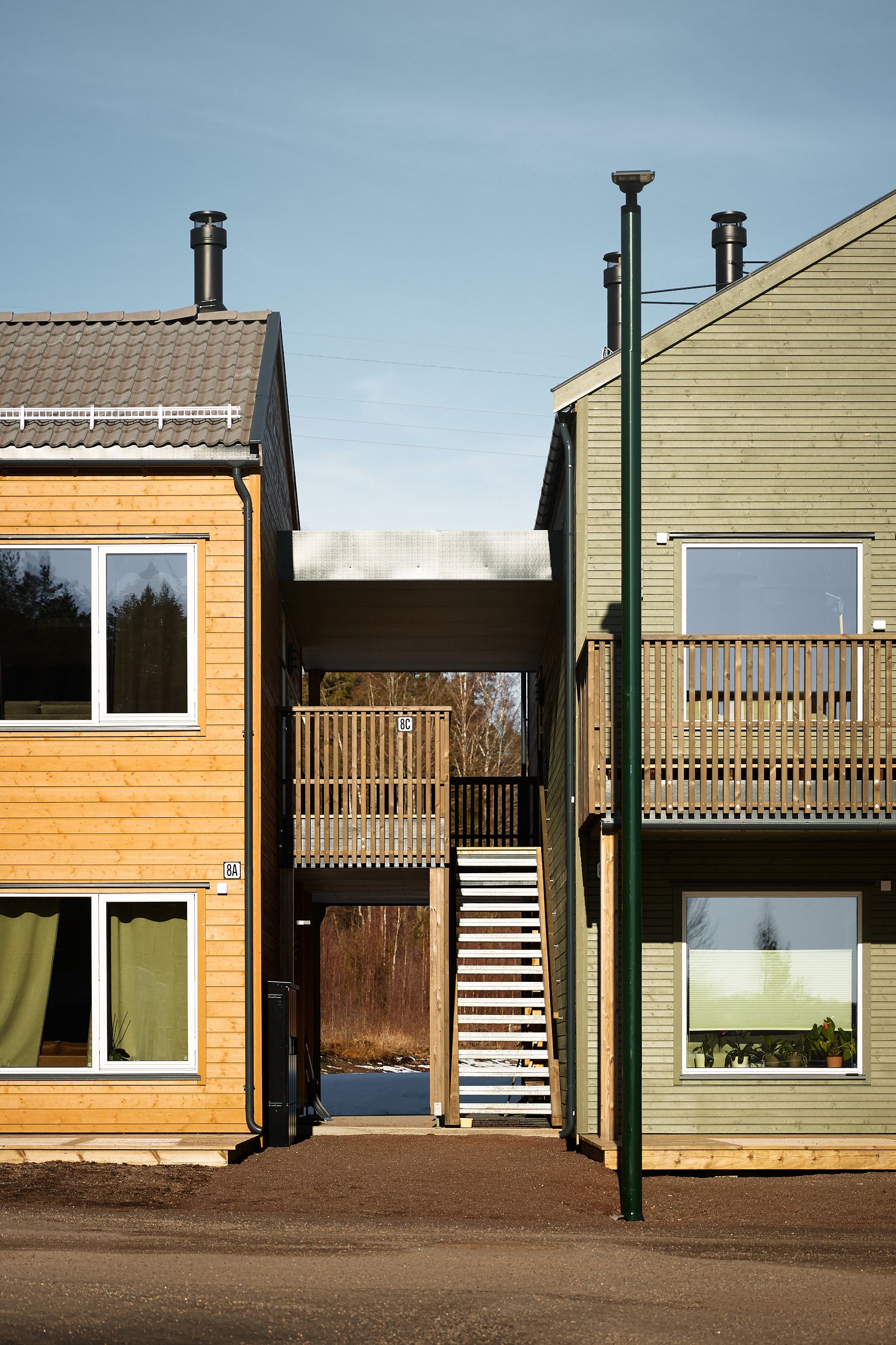 Foto av fasaden på leilighetsbygget til Kristine på Firenga på Vear