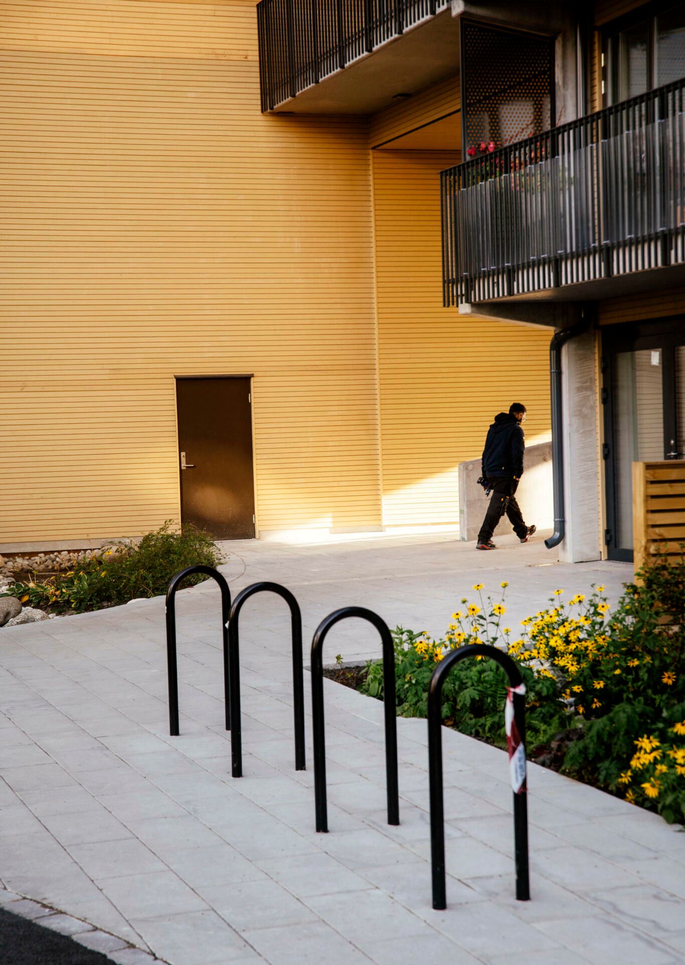 Foto av en del av gårdsrommet i Ulvenparken borettslag.