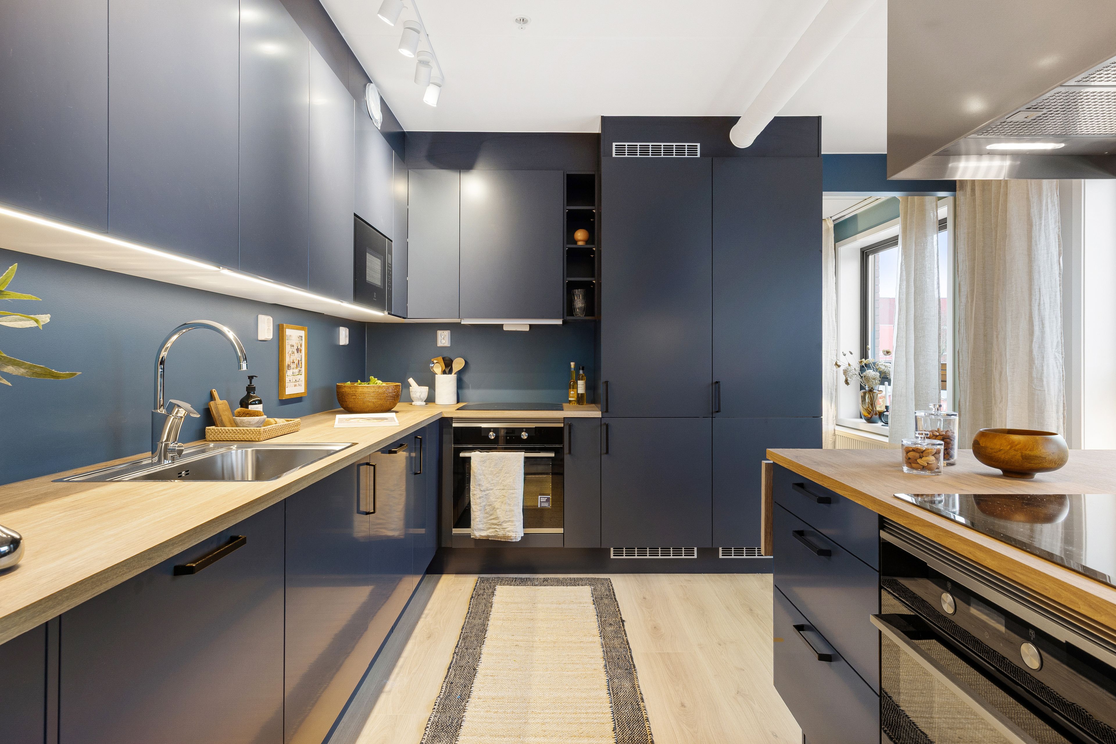 Miljøbilde av kjøkken.