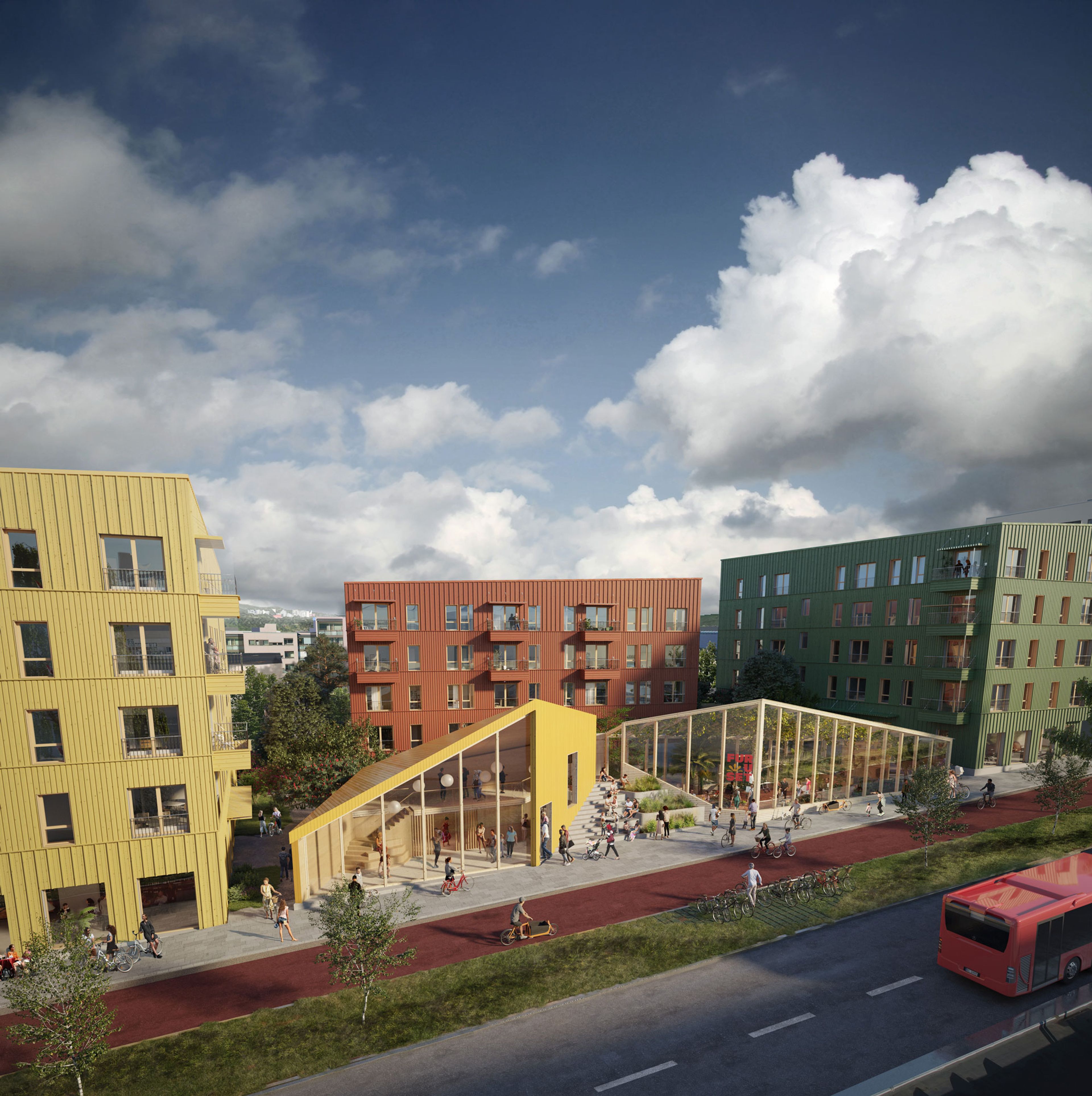 Plantegning av hvordan Furuset Village vil se ut.