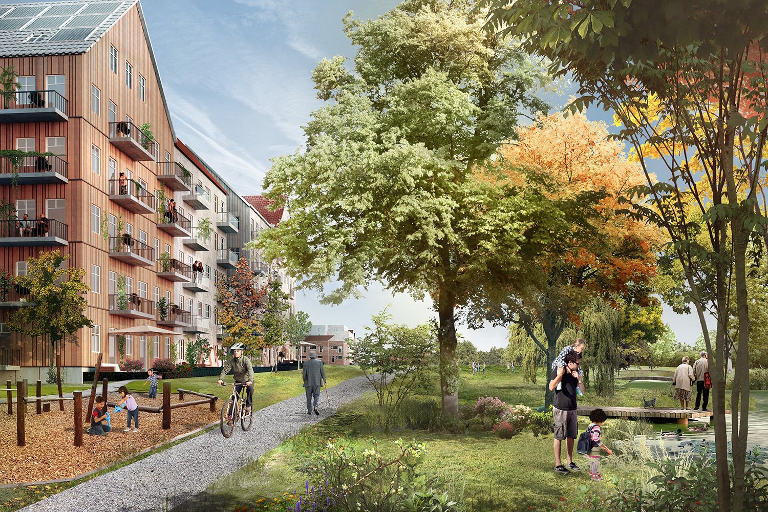 Visionsbild för Östra Ramlösa - ny stadsdel i Helsingborg