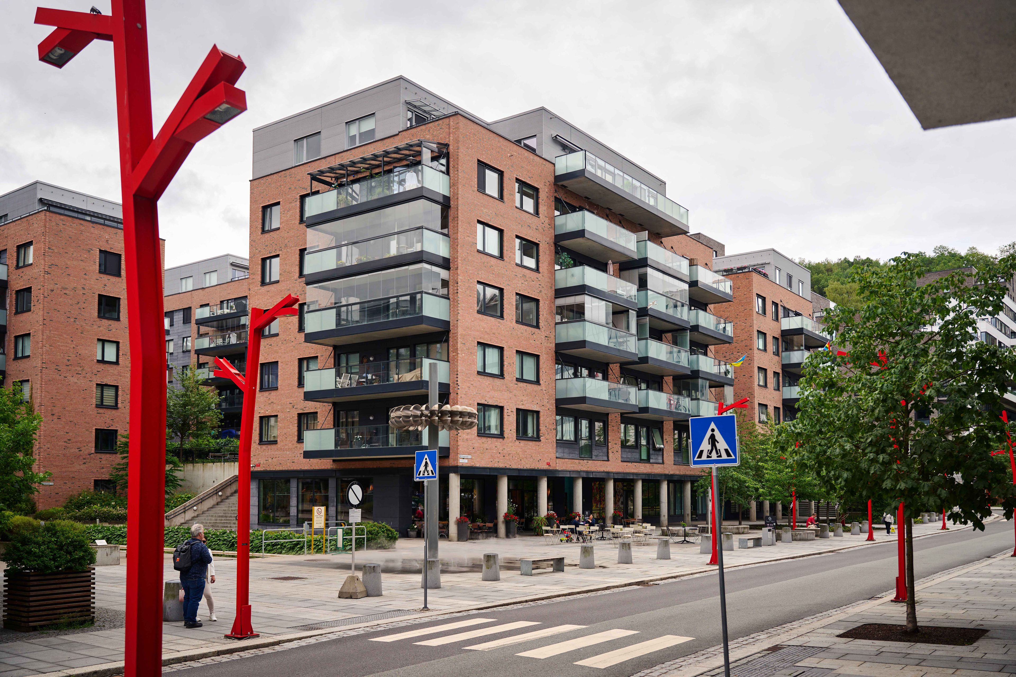 Foto av fasaden til Smeltedigelen 4 i Kværnerbyen.