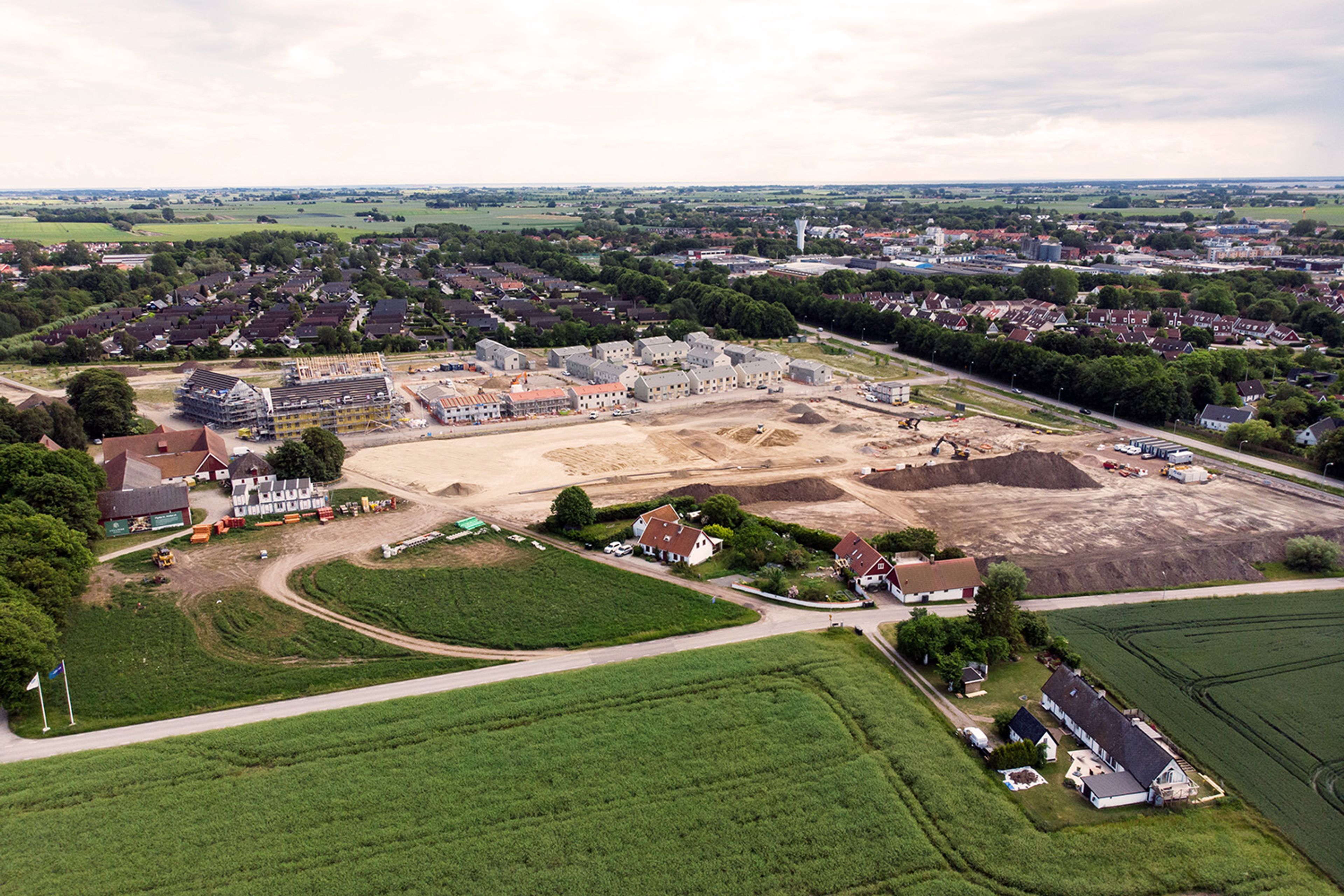 Flygfoto över Vellinge Parkby