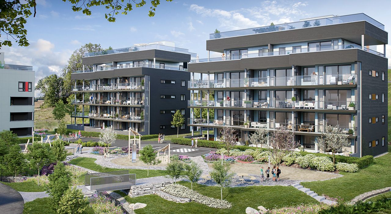 Illustrasjon av oversikt over området på Eikelijordet.