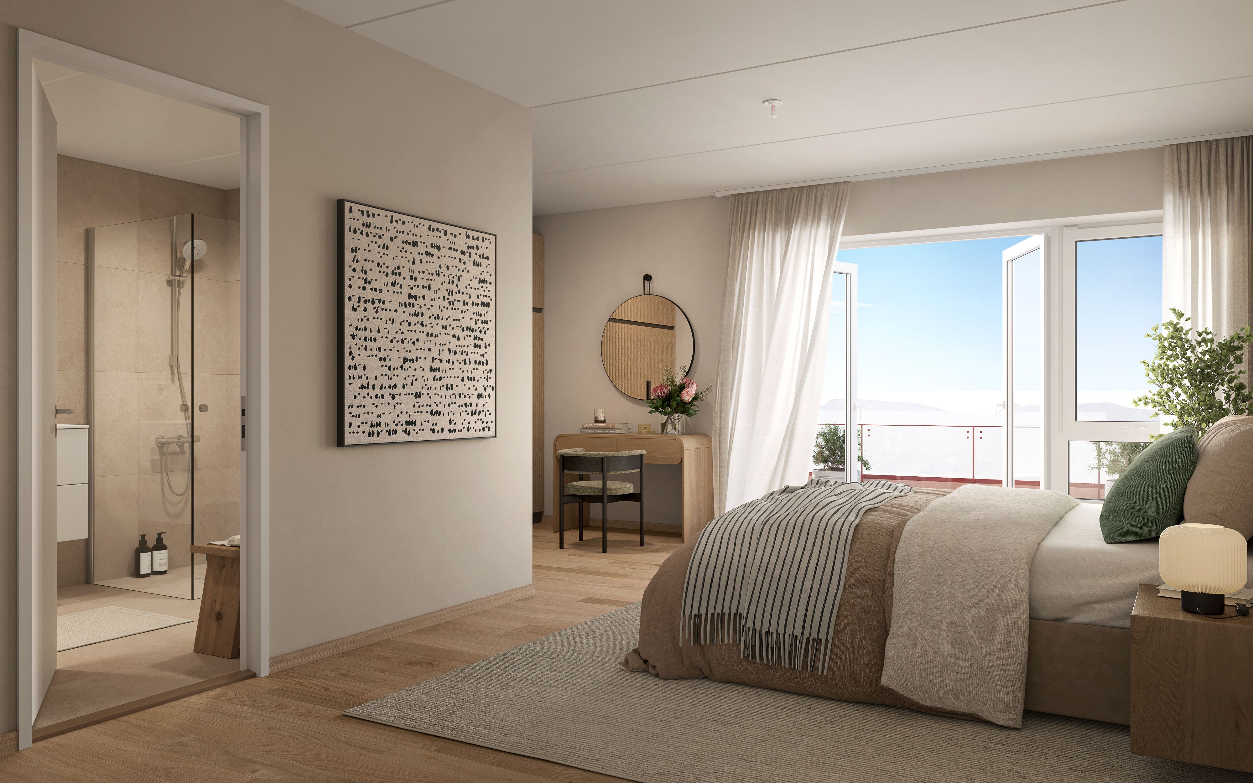 Soverom i 4019 i Bygg A, lamellhus i Kvartal A