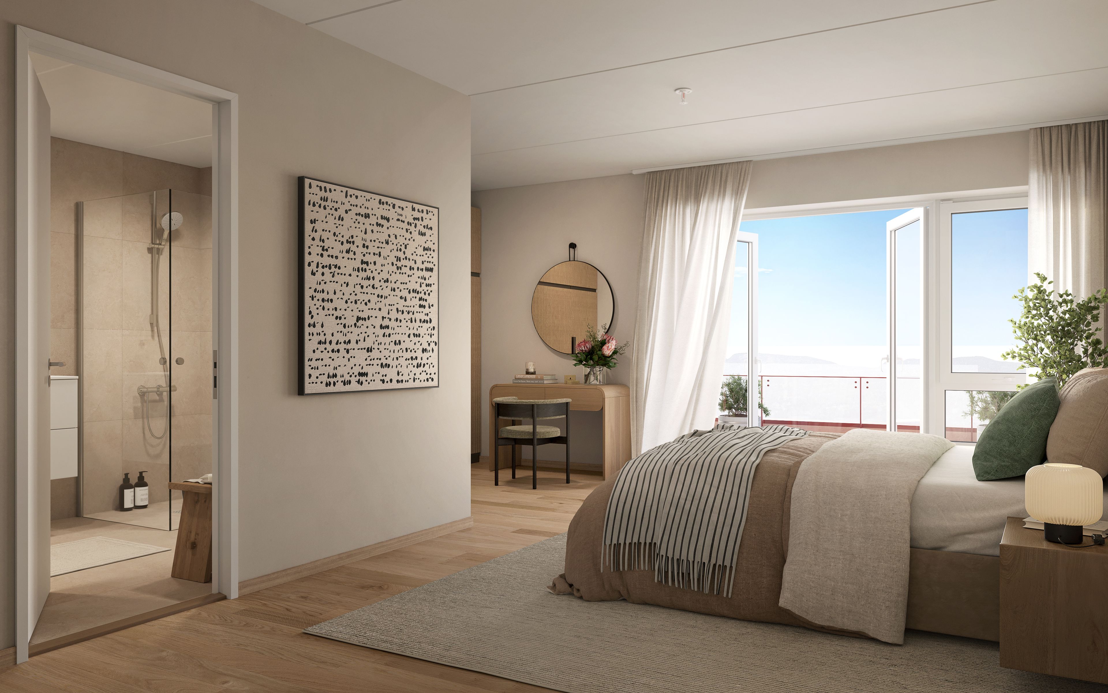 Soverom i 4019 i Bygg A, lamellhus i Kvartal A