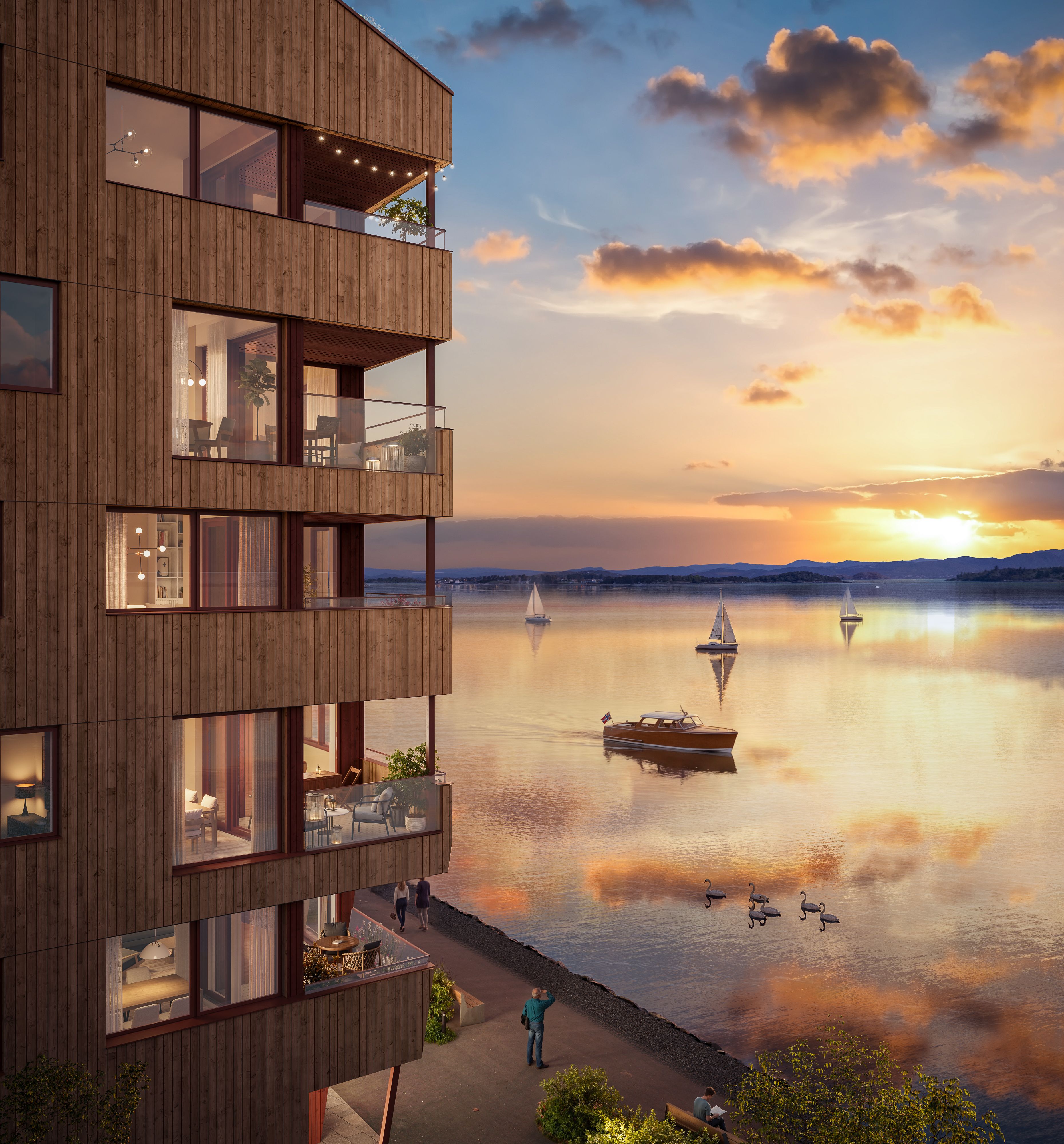 Illustrasjon av Solon Eiendom-prosjektet Siriskjær i Stavanger.