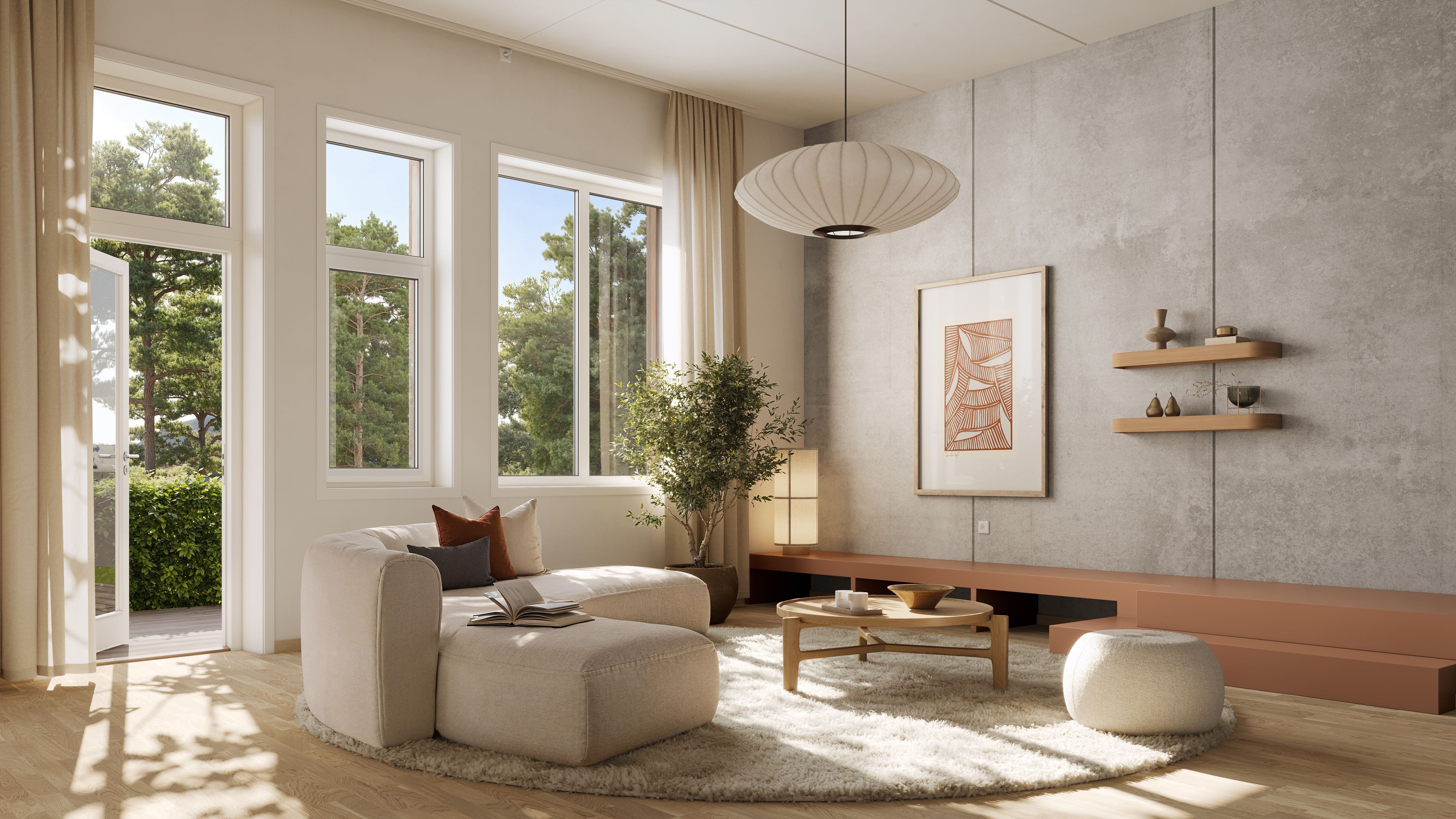 Illustrasjon av dupleksleilighet, bolig 1010, på Oen.