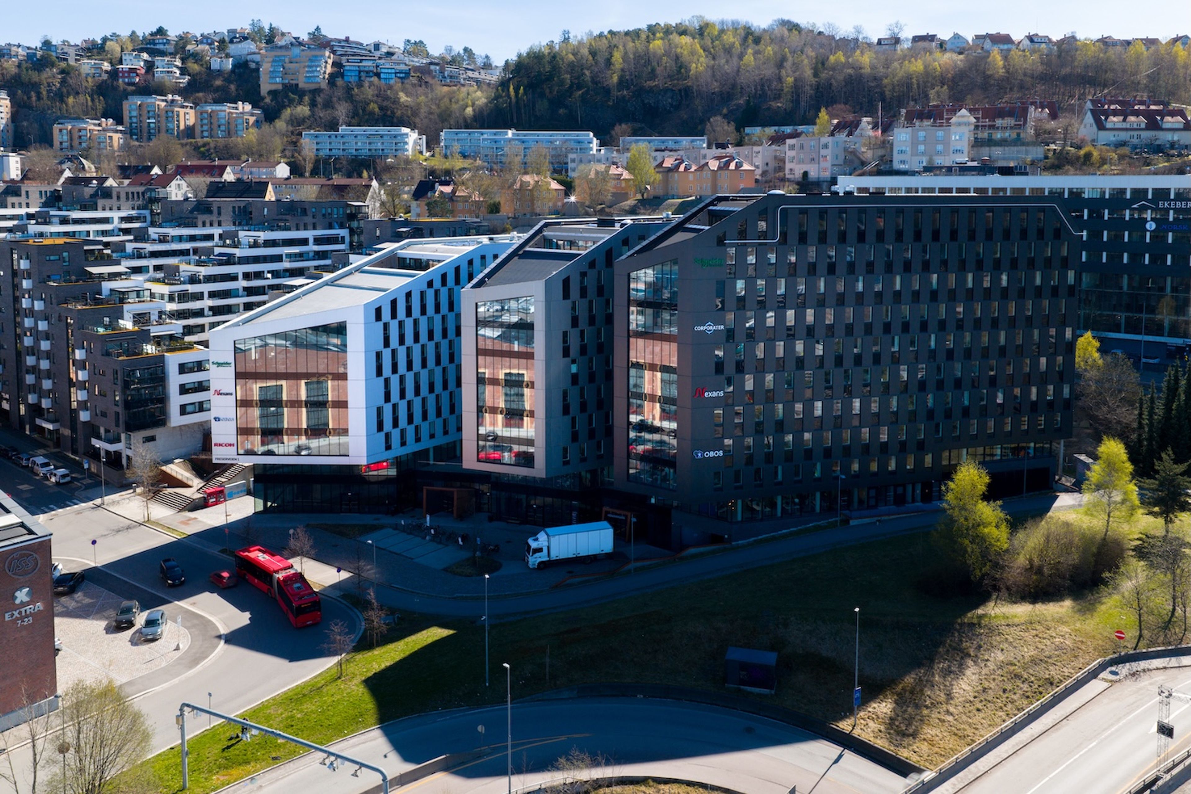 Oslo K i Kværnerbyen - et energieffektivt fullservice kontorbygg i Freserveien 1.