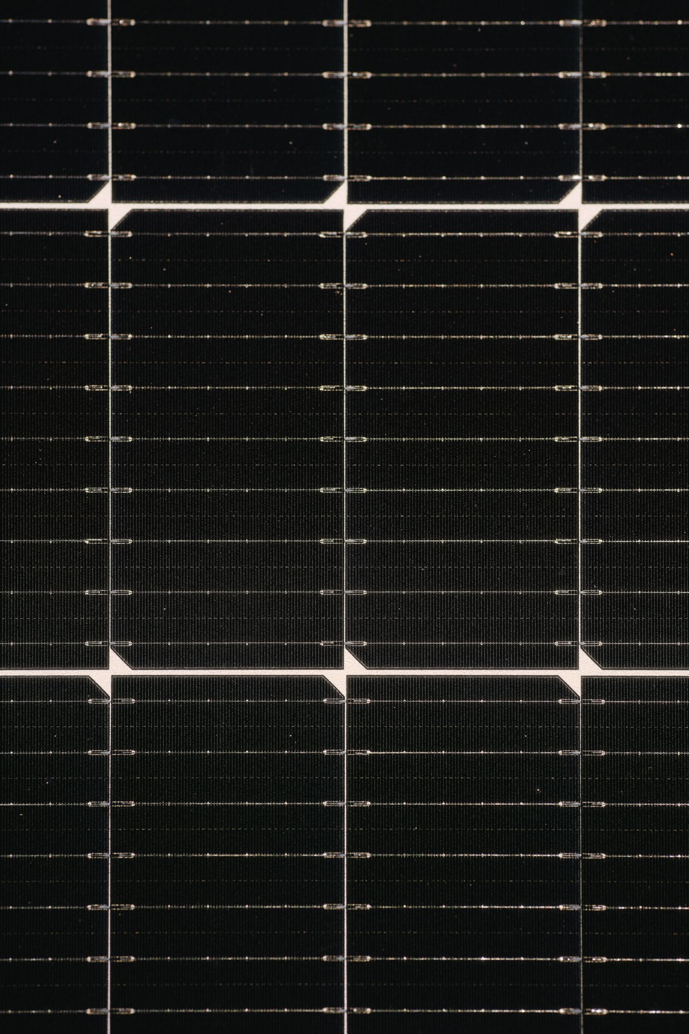 Nærbilde av et solcellepanel.