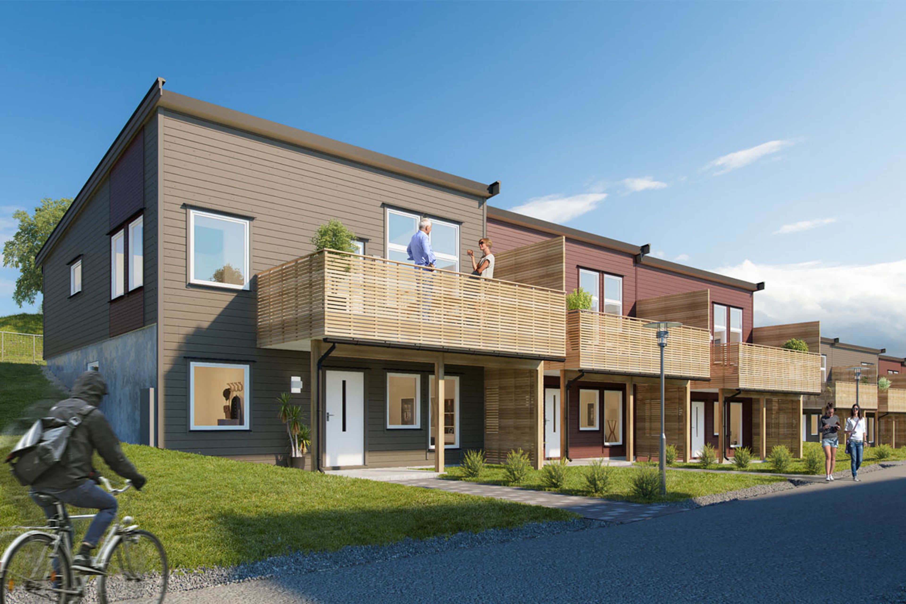 Illustrasjon fra inngang hus 5