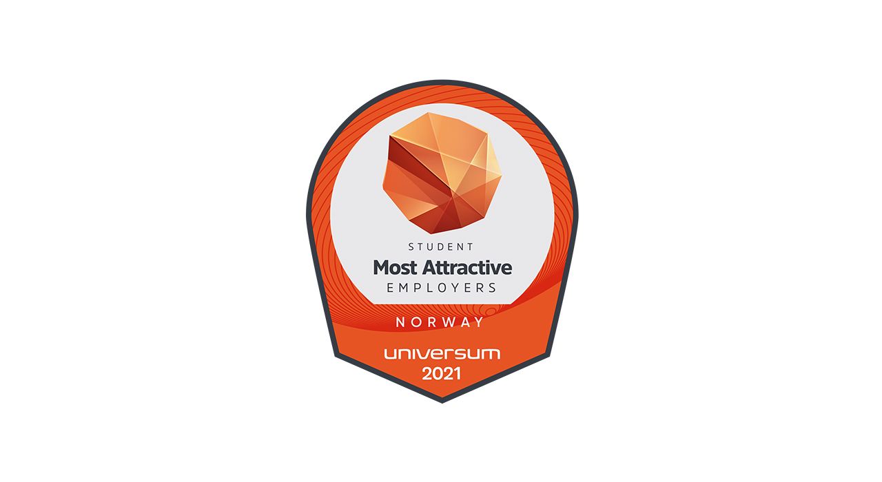 Bilde av utmerkelsen or mest attraktiv arbeidsgiver blant studenter