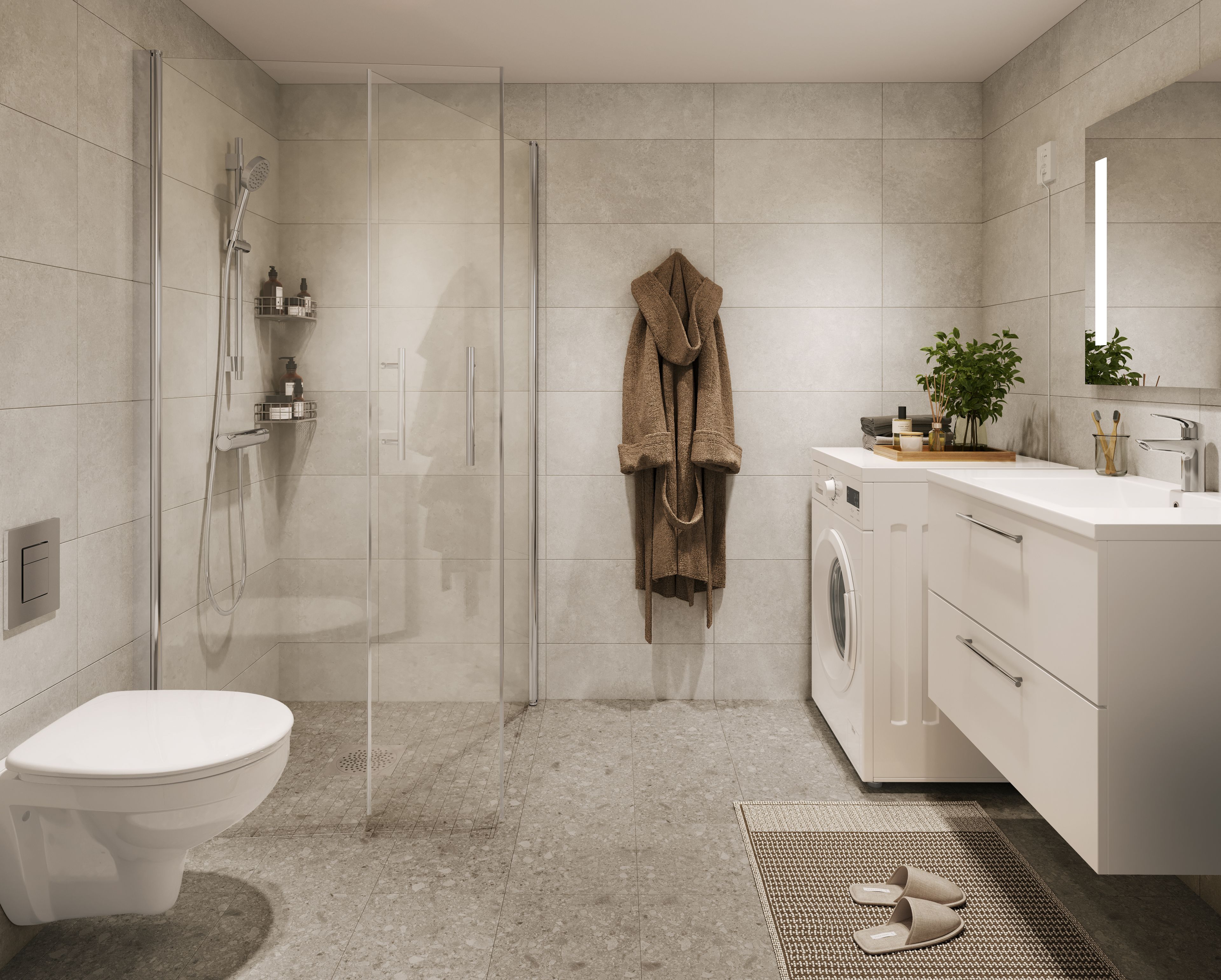 Illustrasjonsbilde fra bad i leilighet i Ensjøkroken borettslag