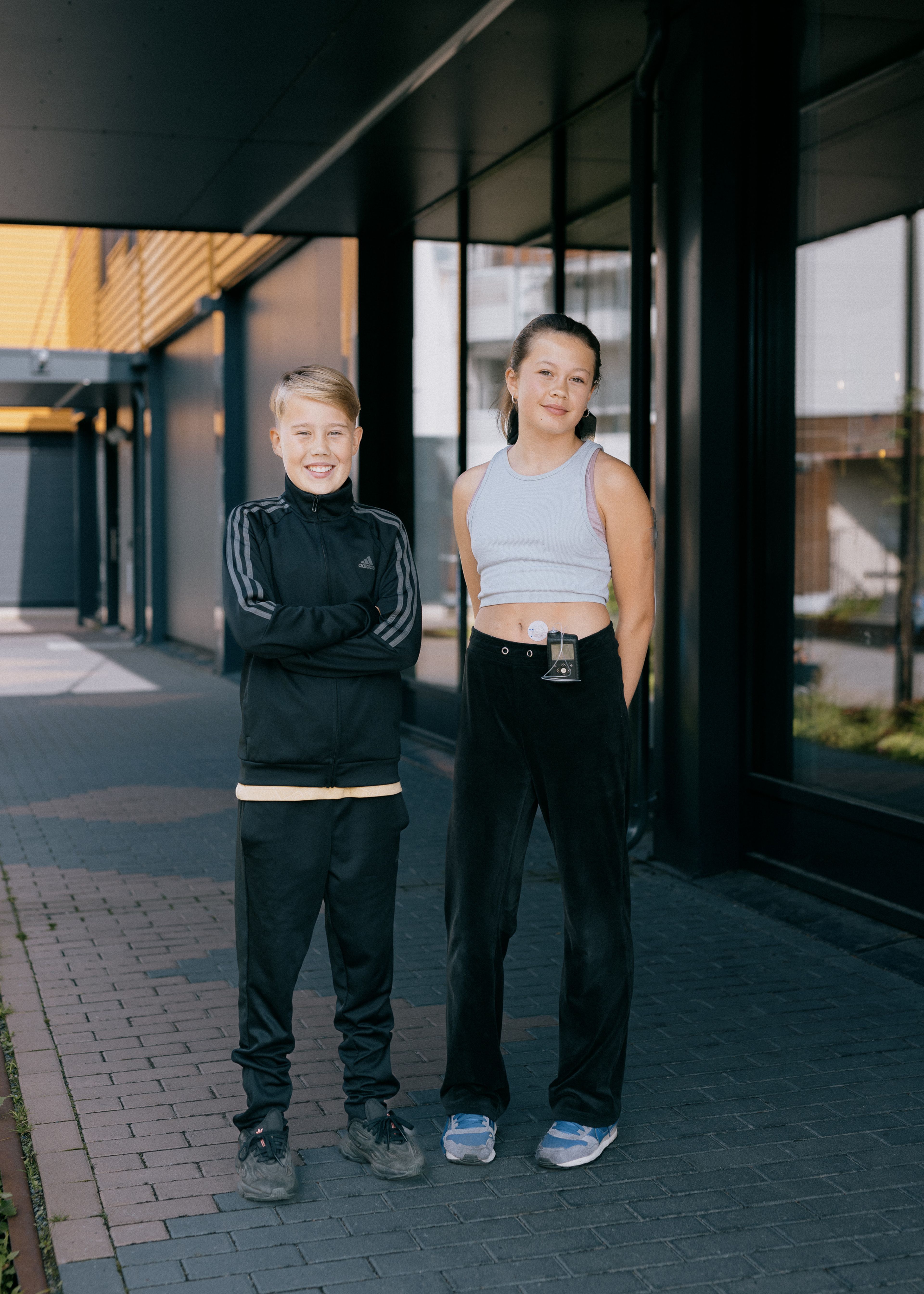 Bilde av barna Edvard og Leonie