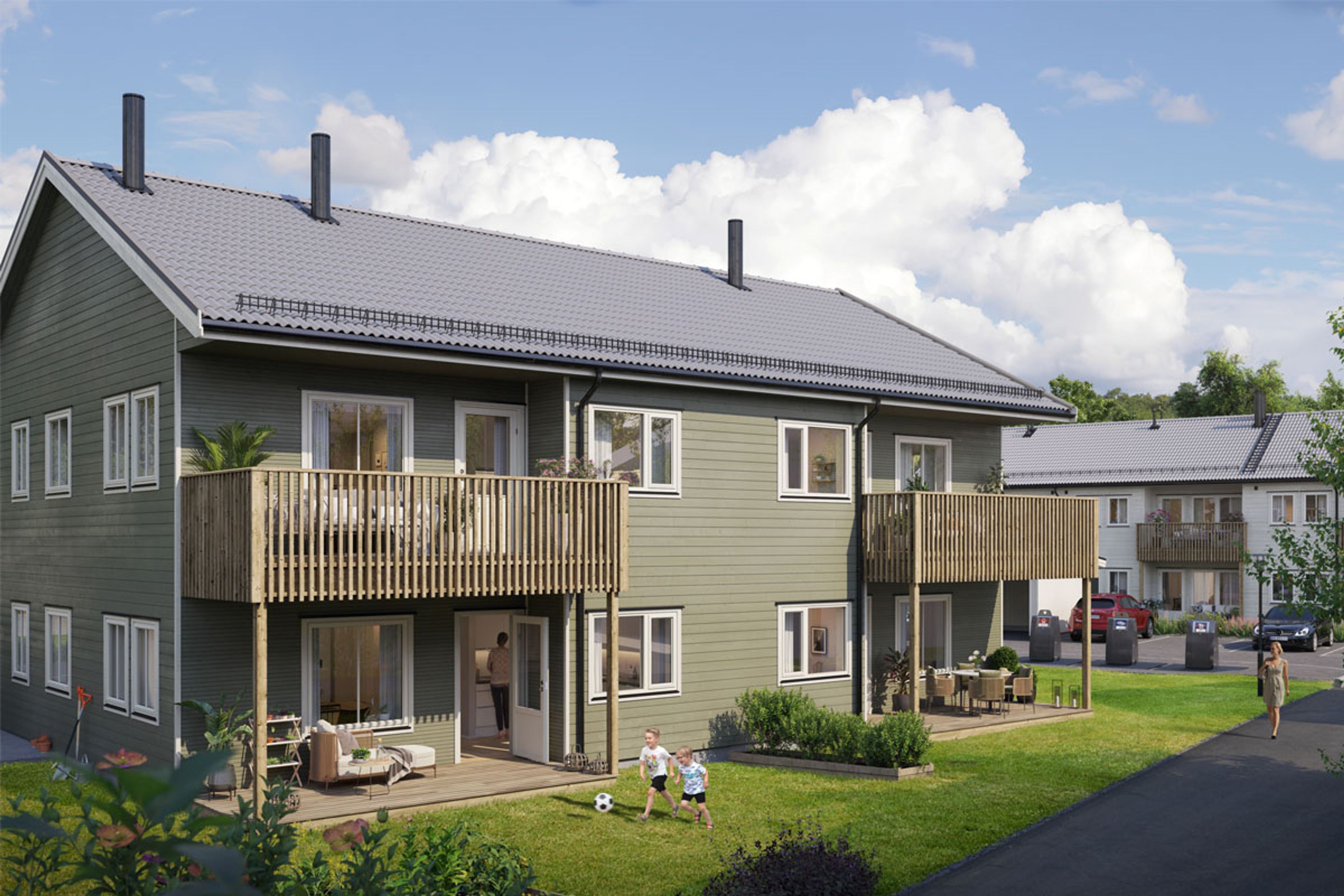 Illustrasjon av fasade på hus 4