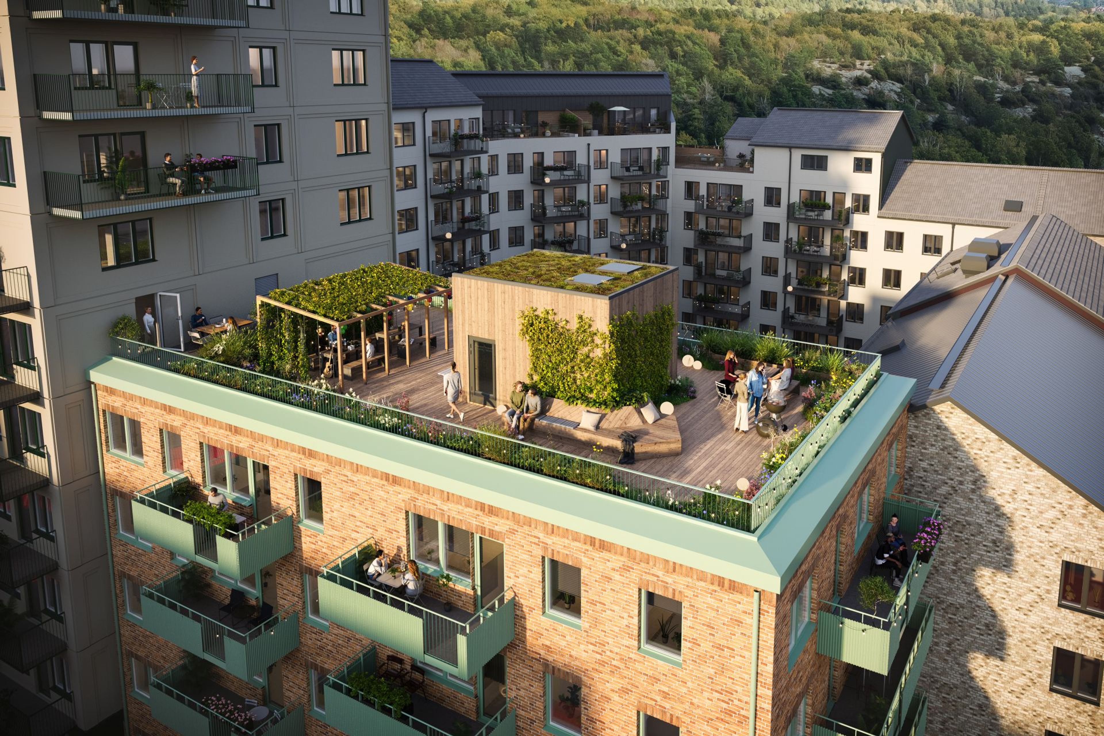 Explora Södra Änggården Göteborg - takterass