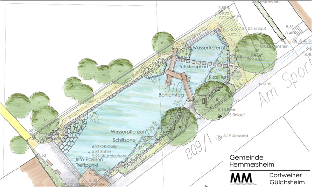 Bild für Projekt Neugestaltung Dorf- und Naturerlebnisweiher Gülchsheim  