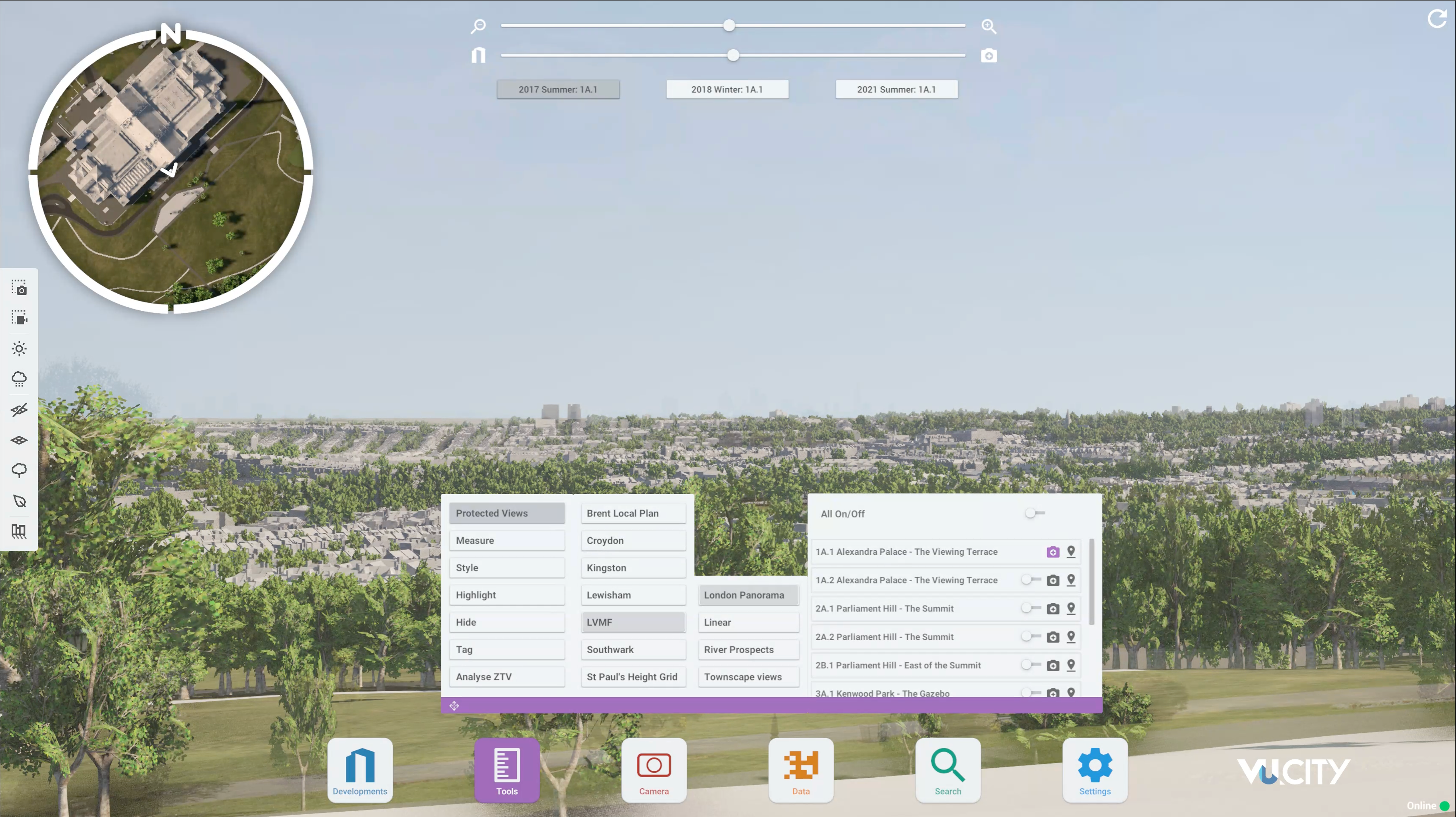 Alternatively, click on the camera icon to enter the view camera directly.