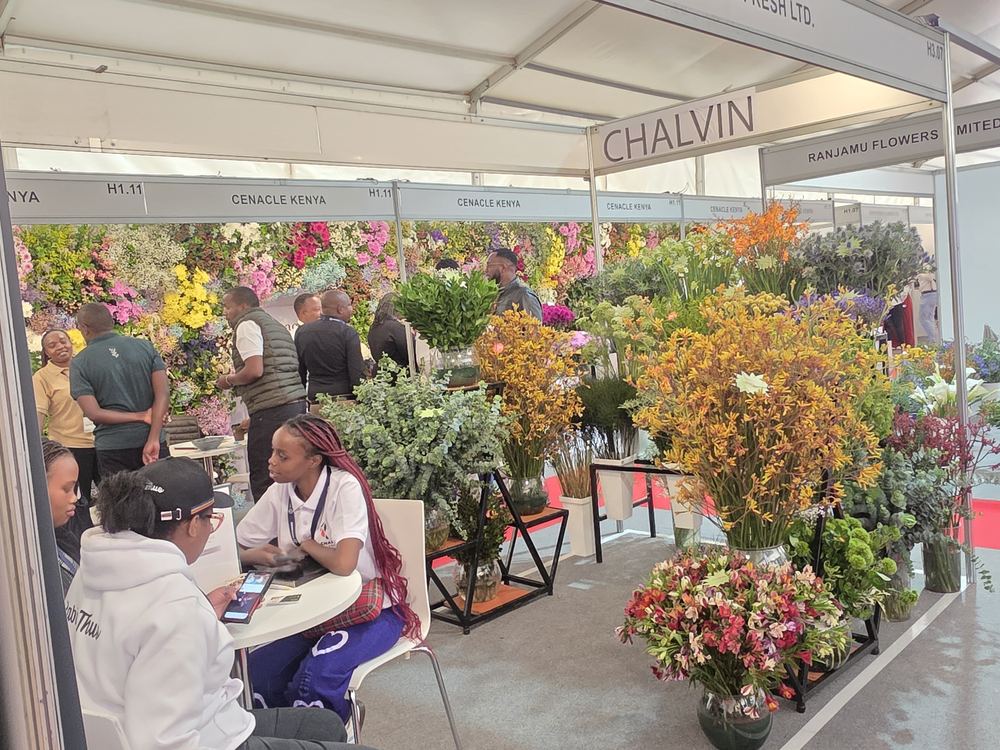 The Chalvin stand at the IFTEX flower expo