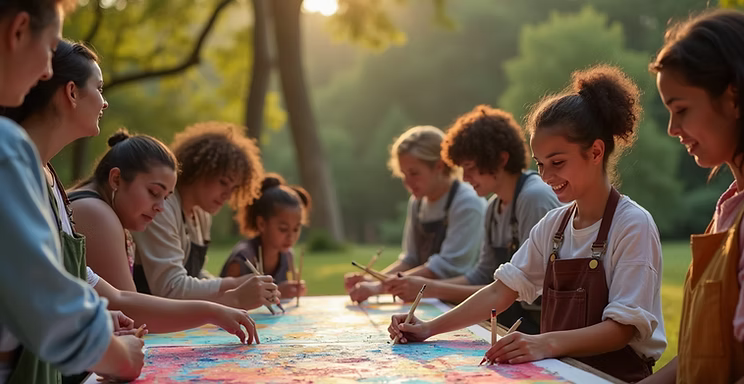 peope painting