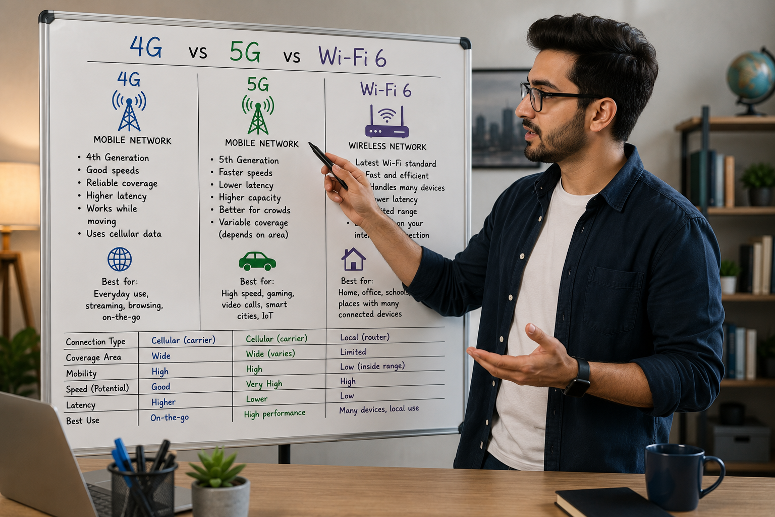 The Real Difference Between 4G, 5G, and Wi-Fi 6