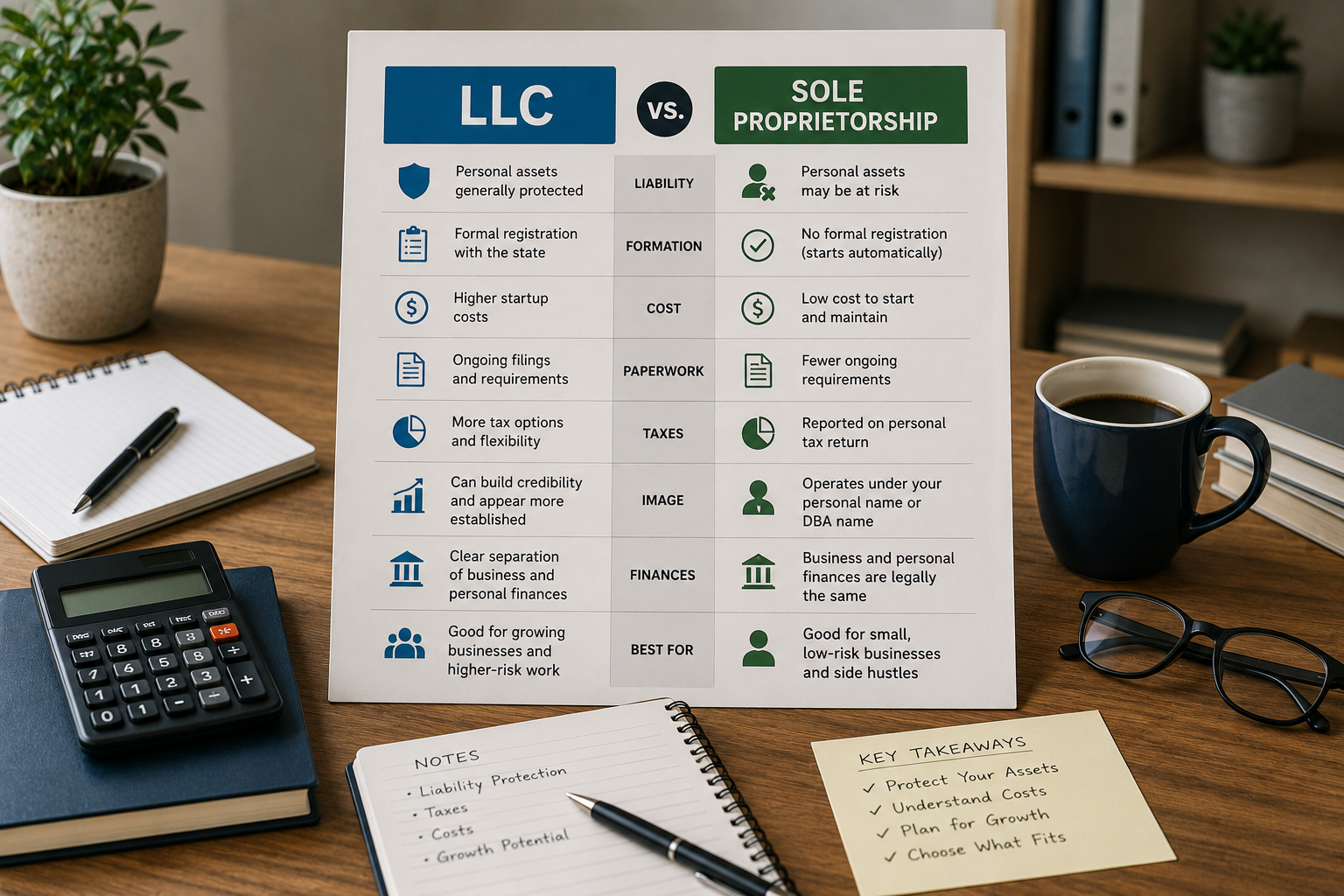 The Real Difference Between an LLC and a Sole Proprietorship (Explained Simply)