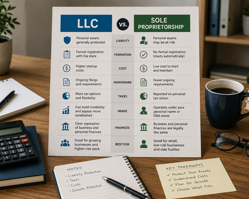 The Real Difference Between an LLC and a Sole Proprietorship (Explained Simply)