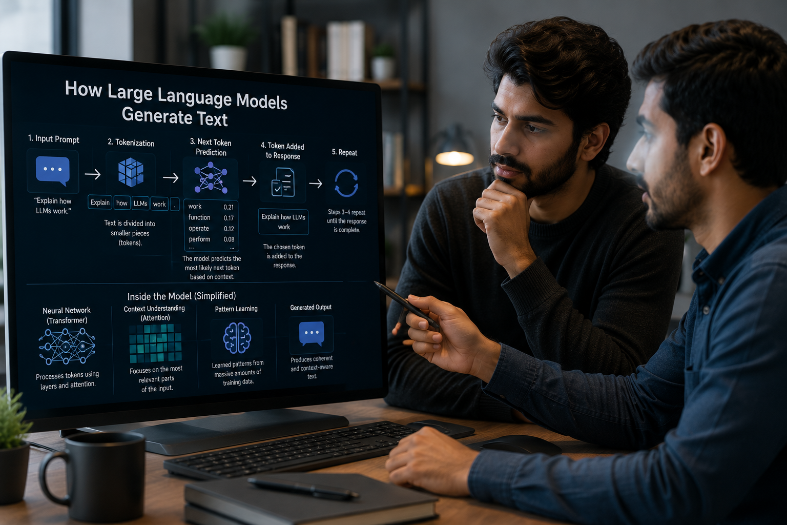 How Large Language Models Like ChatGPT Generate Text