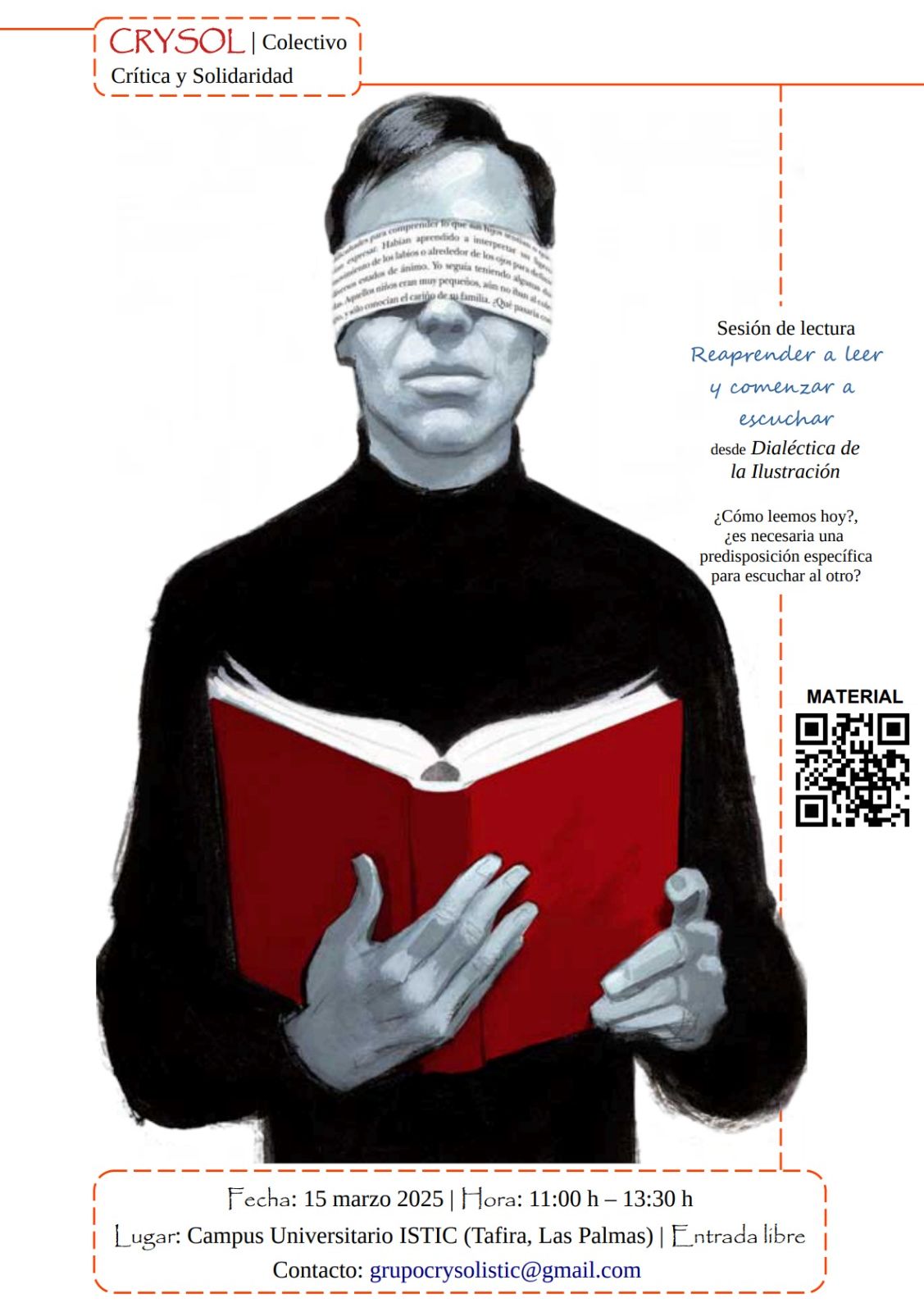 Cartel de CRYSOL - Lectura y escucha activa