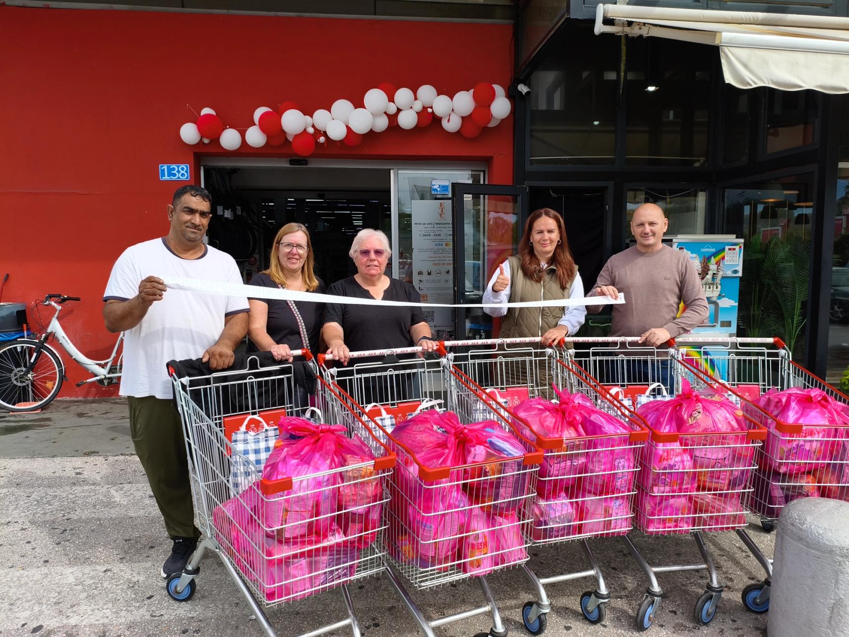 Shopping trip for food parcels